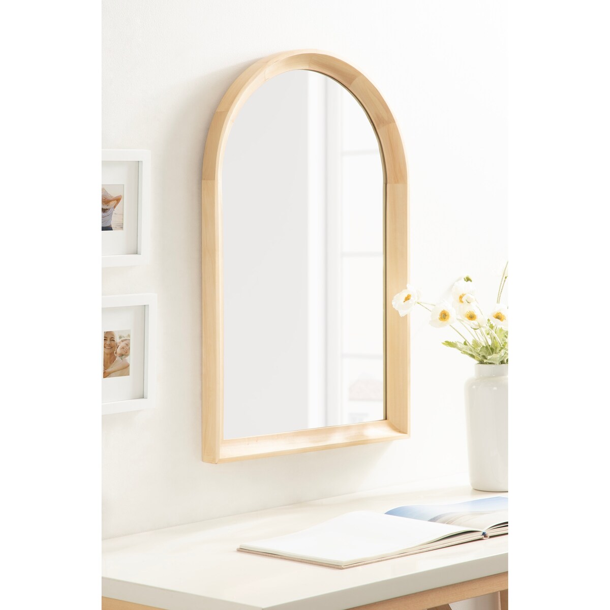 Kate and Laurel Hatherleigh Arch Wood Wall Mirror