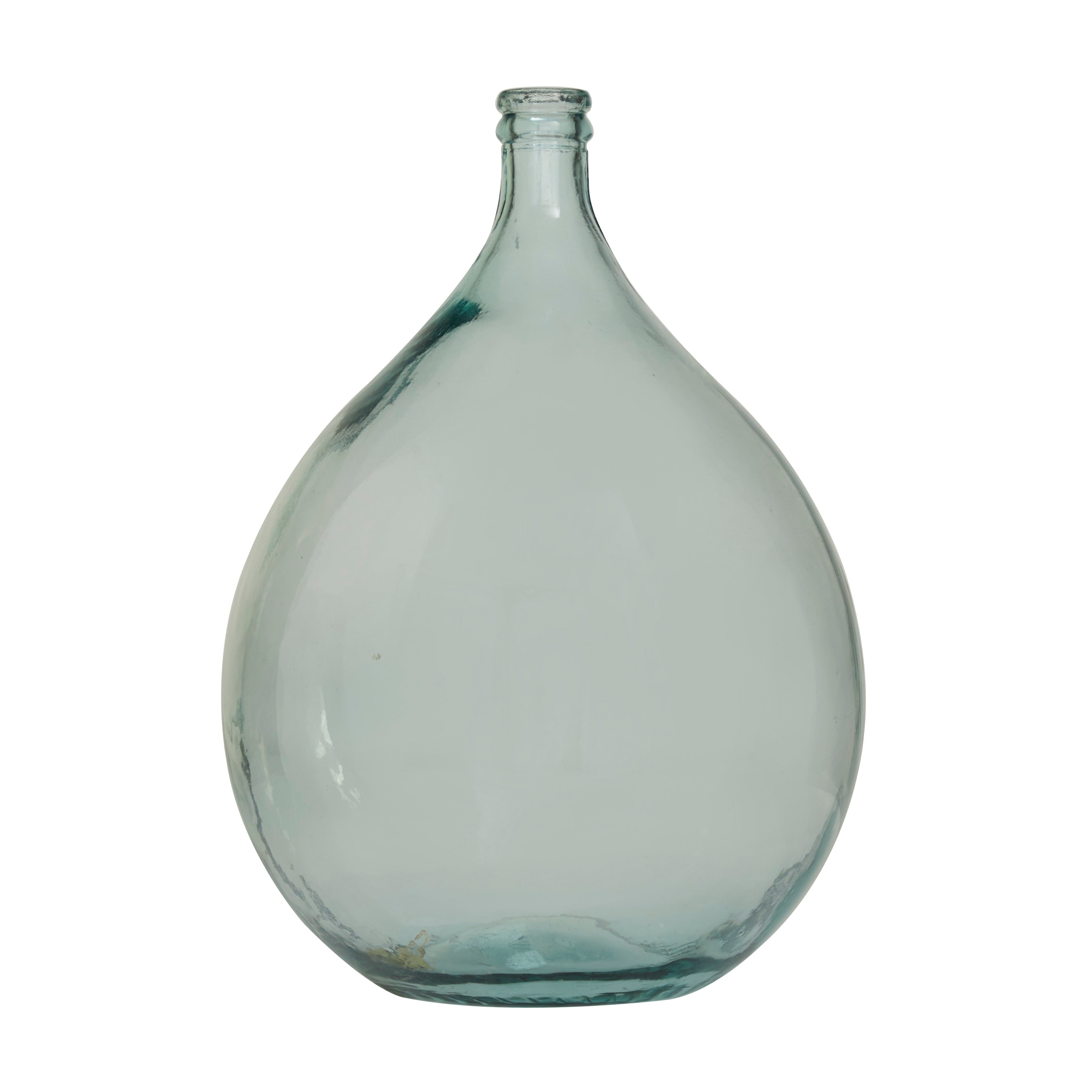 Recycled Glass Bottle Vase Collection Made in Spain - Multiple Sizes - Clear, Blue, Teal, Green