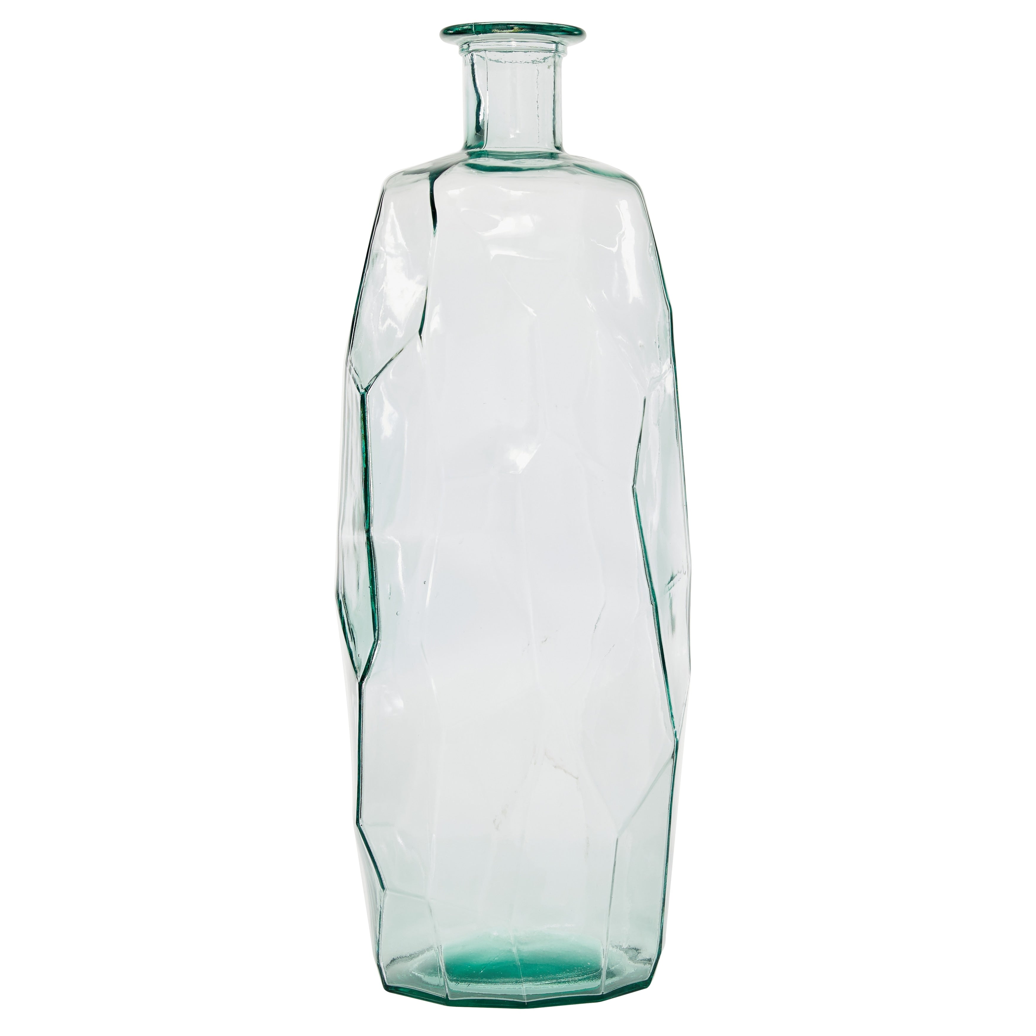 Recycled Glass Bottle Vase Collection Made in Spain - Multiple Sizes - Clear, Blue, Teal, Green