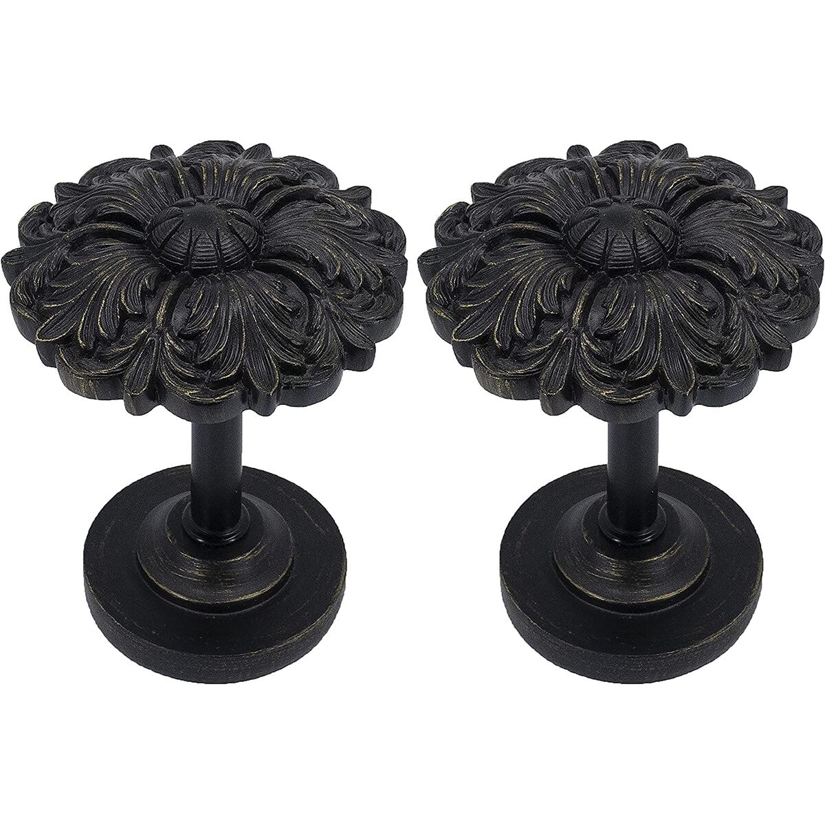 MERIVILLE Set of 2 Fleur Window Drapery Medallion Holdbacks