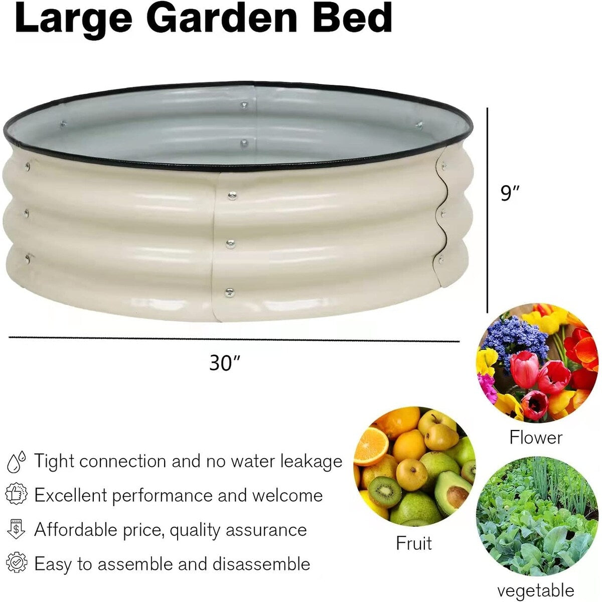 Aoodor Aluzinc Metal Raised Garden Bed (Set of 2) - N/A