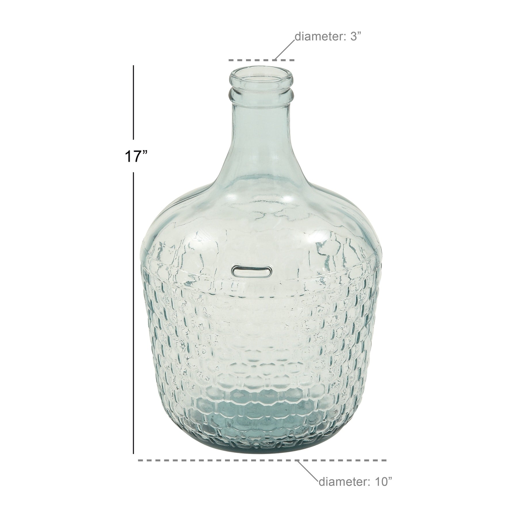 Recycled Glass Bottle Vase Collection Made in Spain - Multiple Sizes - Clear, Blue, Teal, Green