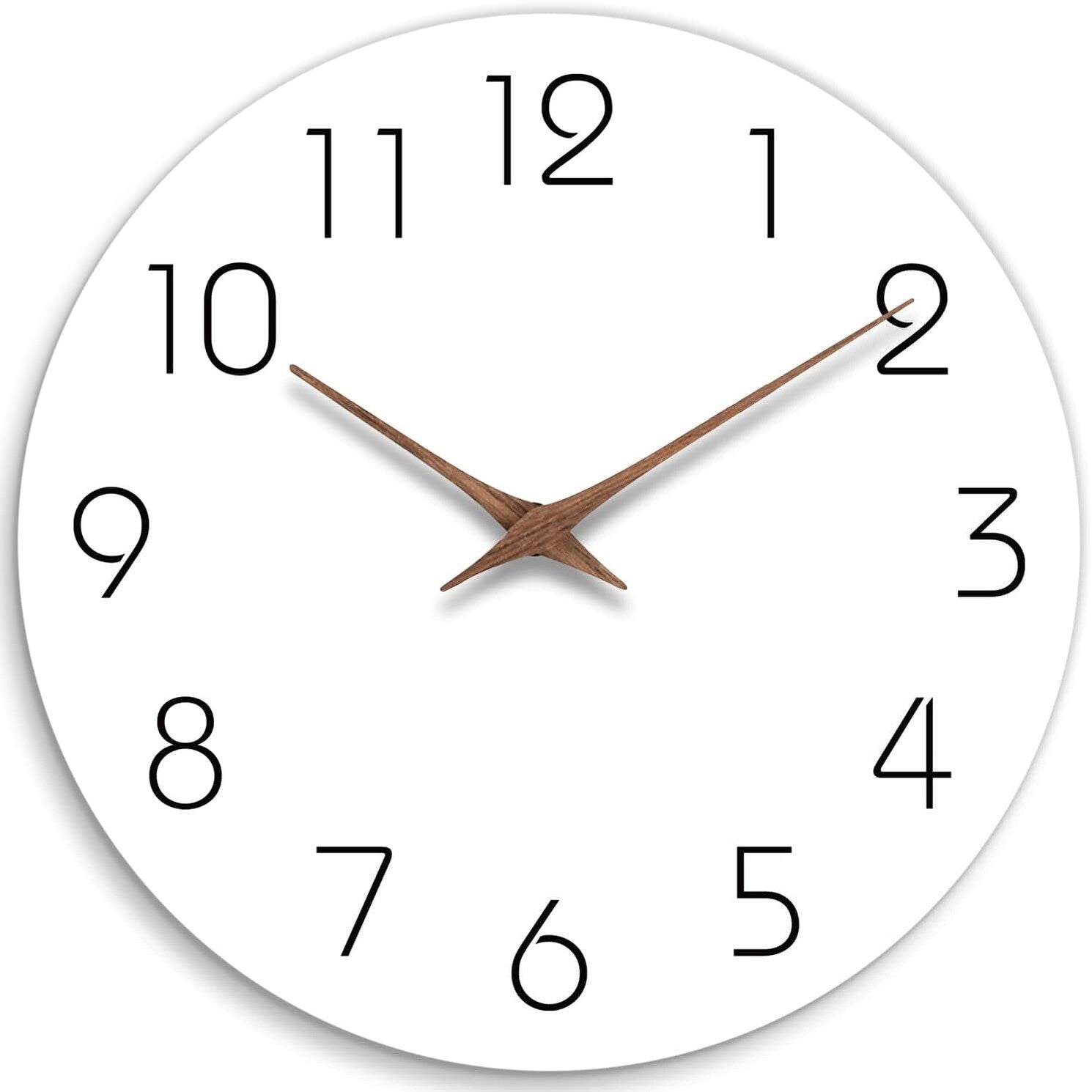 White Silent Non Ticking Wall Clocks Battery Operated