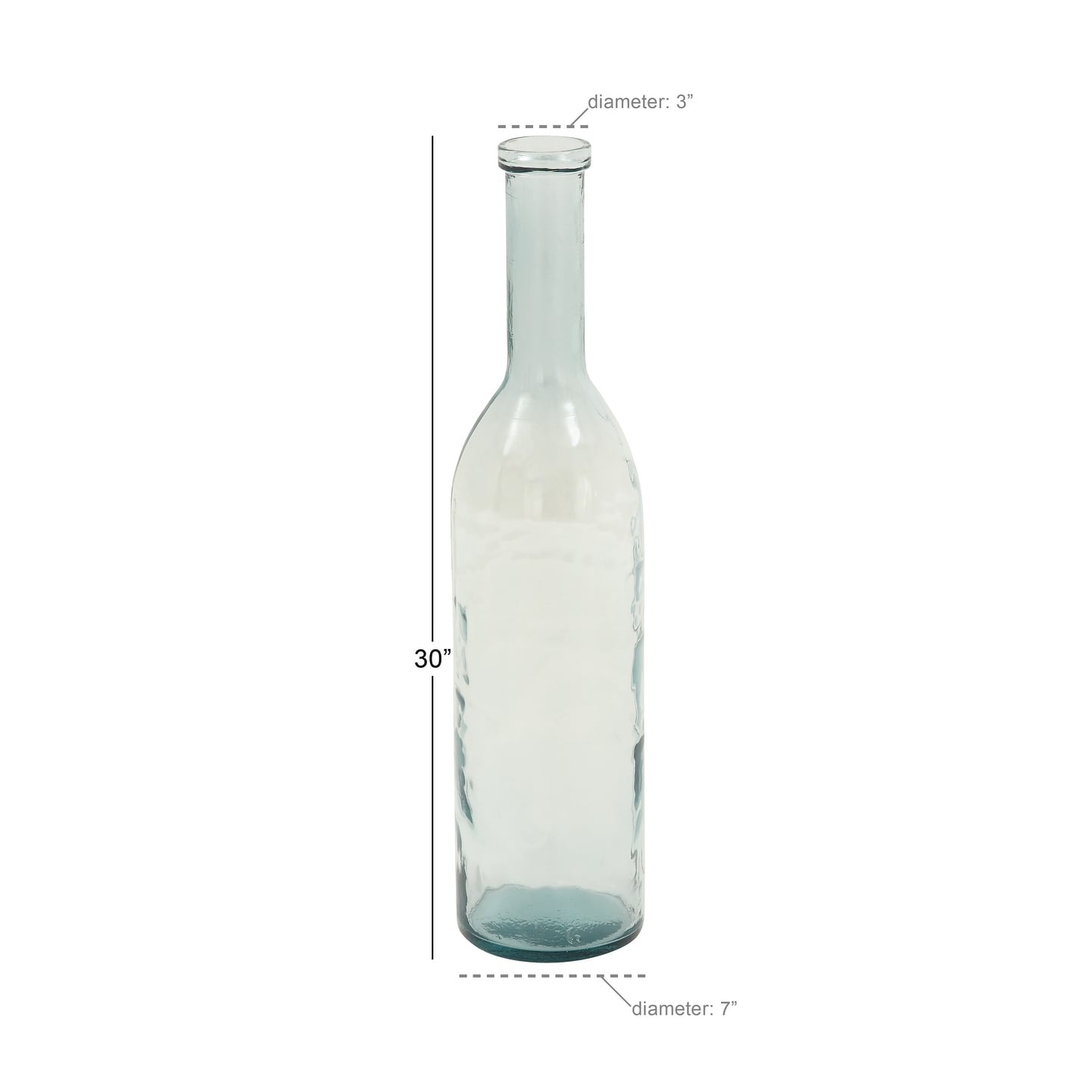 Recycled Glass Bottle Vase Collection Made in Spain - Multiple Sizes - Clear, Blue, Teal, Green