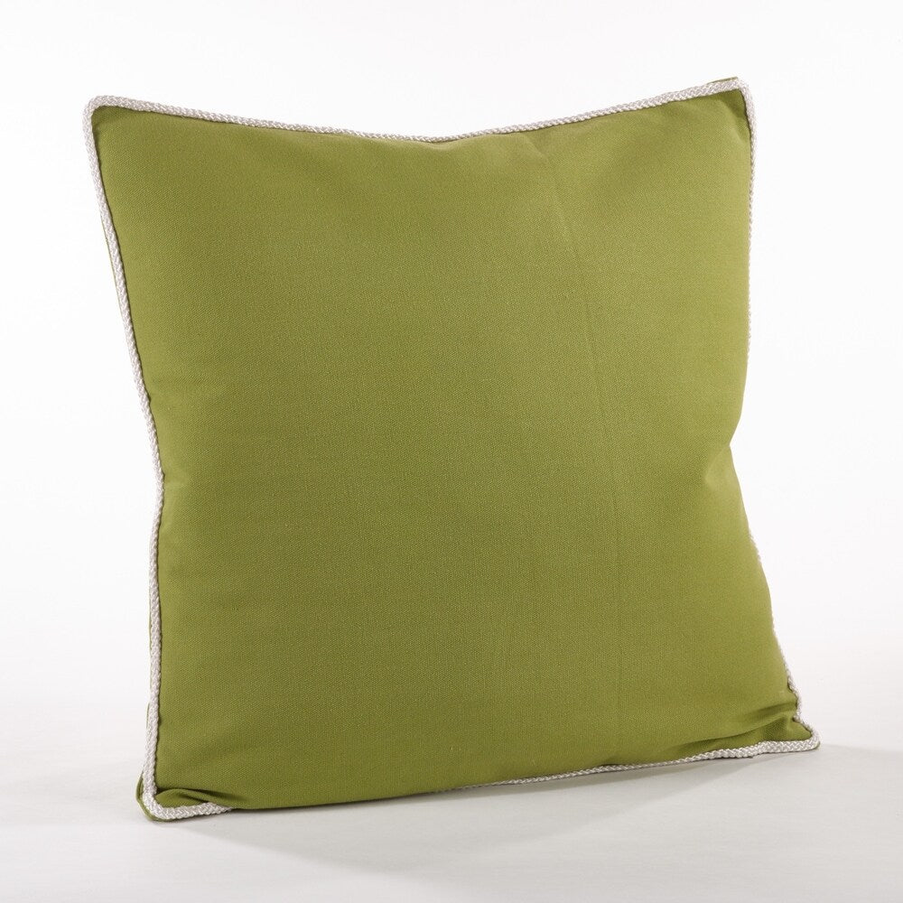 Cord Trim Solid Throw Pillow