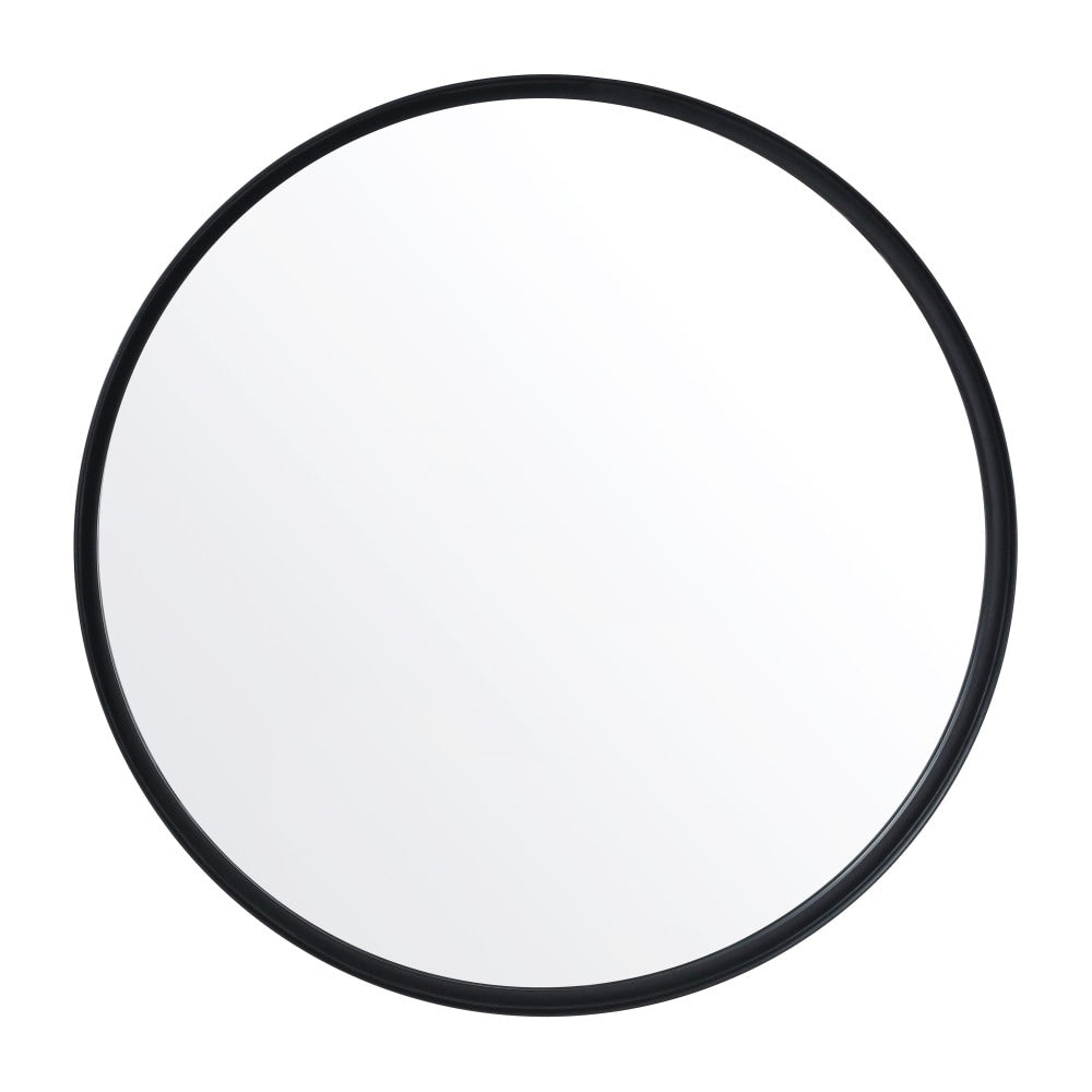 Wall Mount Shatterproof Round Accent Wall Mirror with Metal Frame