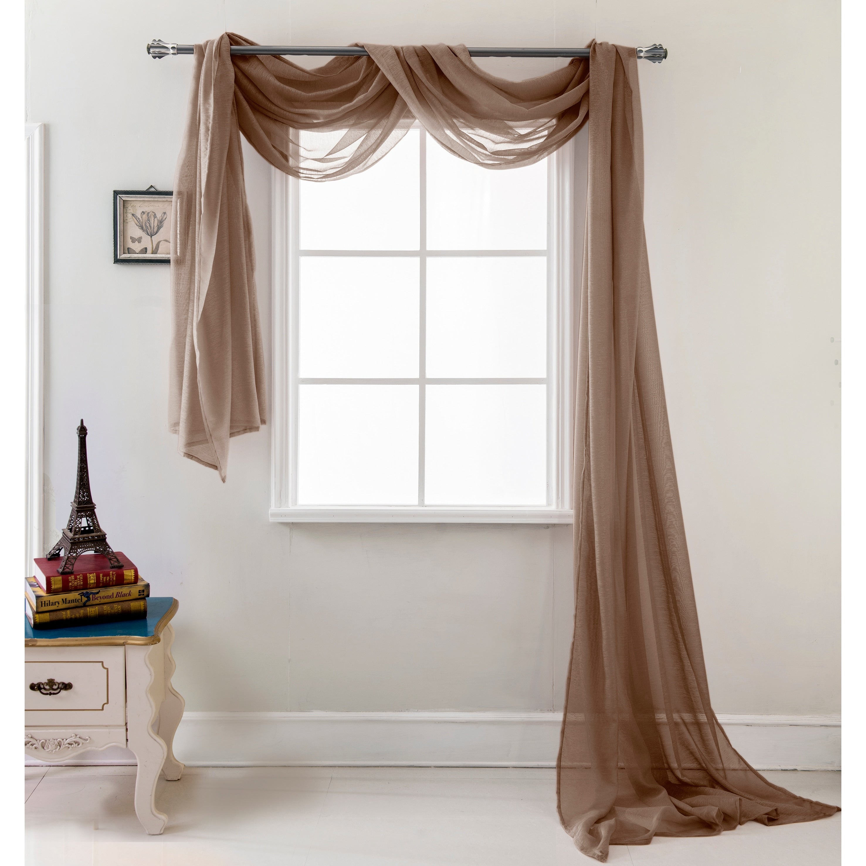 Celine Solid Sheer Curtain Canopy Bed Wedding Scarf