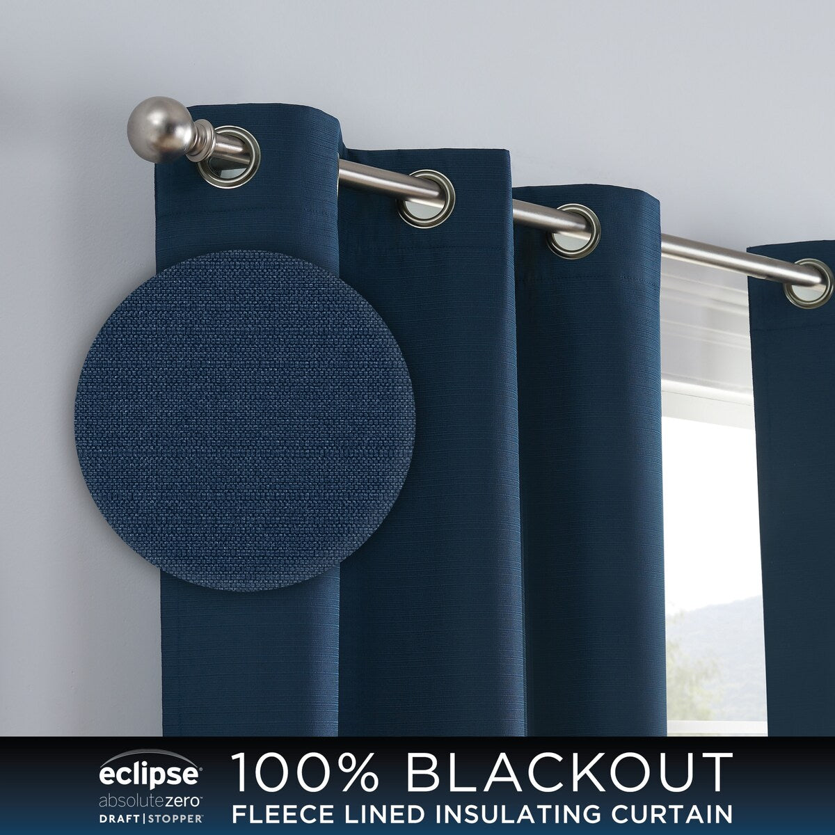 Eclipse Talisa Draft Blocker Fleece Insulated 100% Blackout Panel Pair