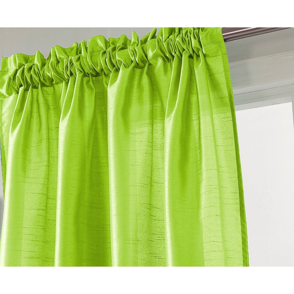 Porch & Den Eads Faux Silk 90-inch Rod Pocket Curtain Panel