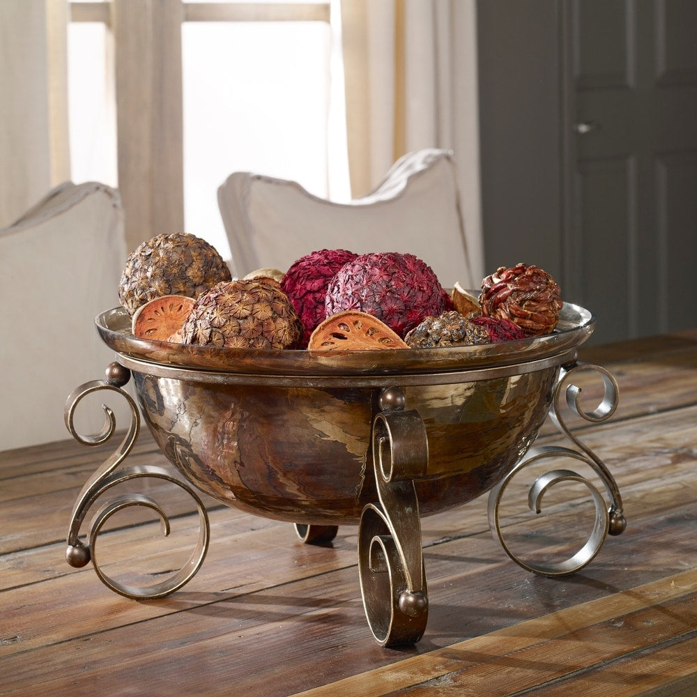 Uttermost Alya Aged Bronze Glass Bowl