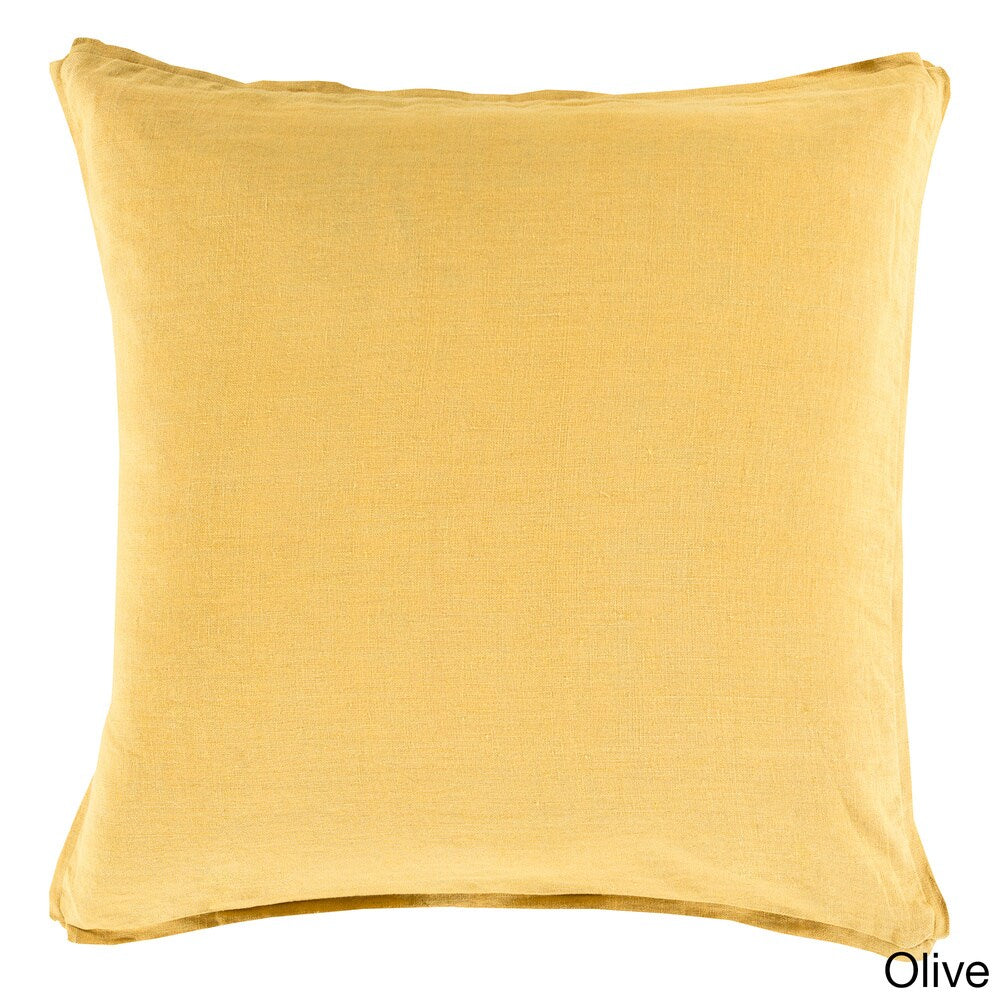 Daltrey 18-inch Solid Decorative Feather Down or Polyester Filled Throw Pillow