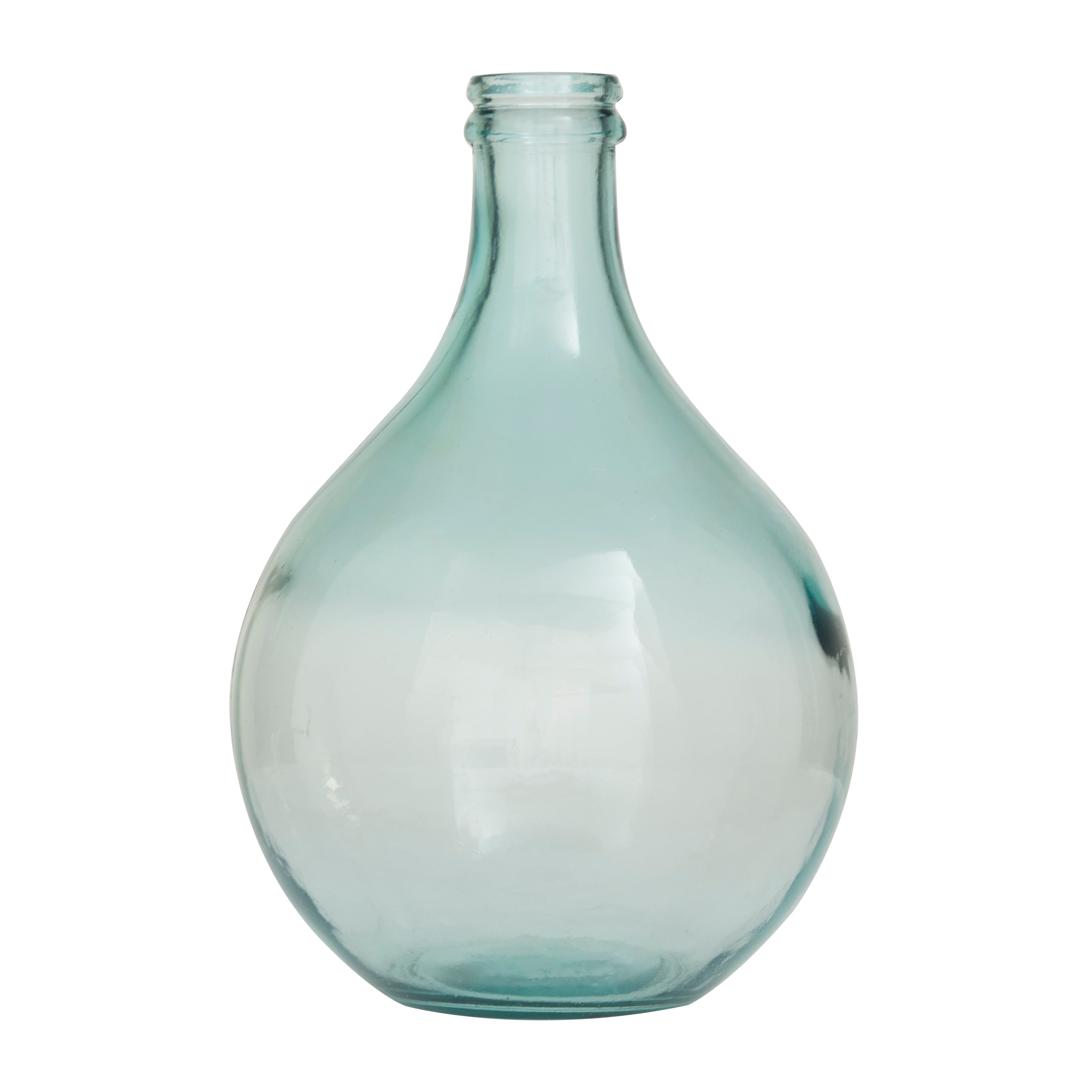 Recycled Glass Bottle Vase Collection Made in Spain - Multiple Sizes - Clear, Blue, Teal, Green