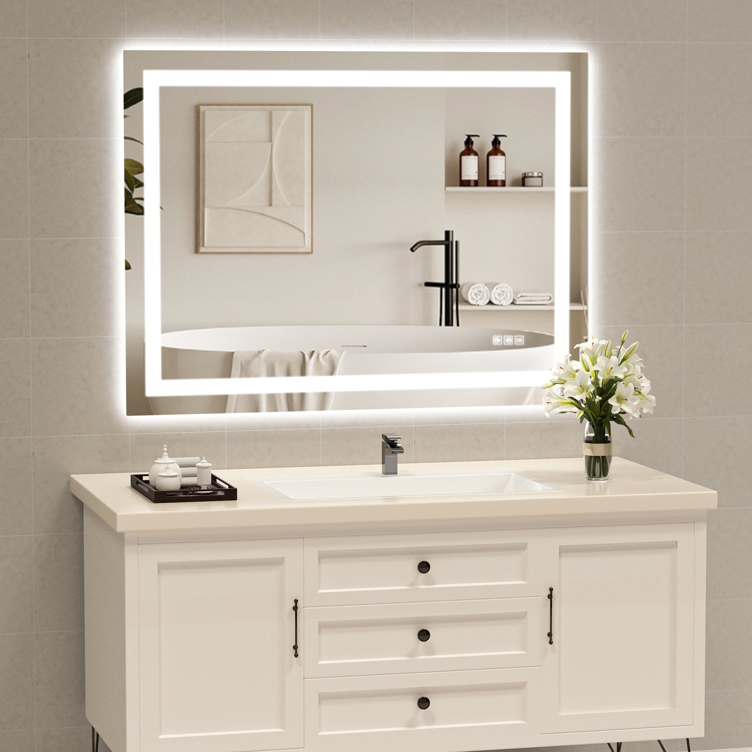 LED Mirror Backlit Front Lighted Bathroom Vanity Mirror