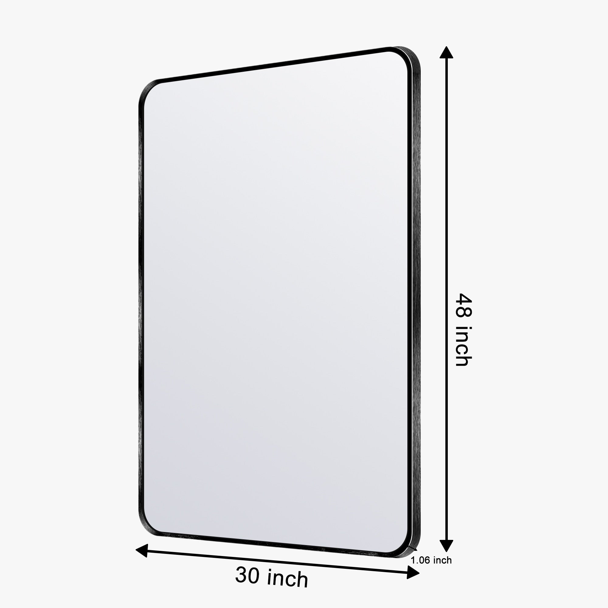 Wall Mount Bathroom Rectangle Vanity Mirror (Horizontal/Vertical)