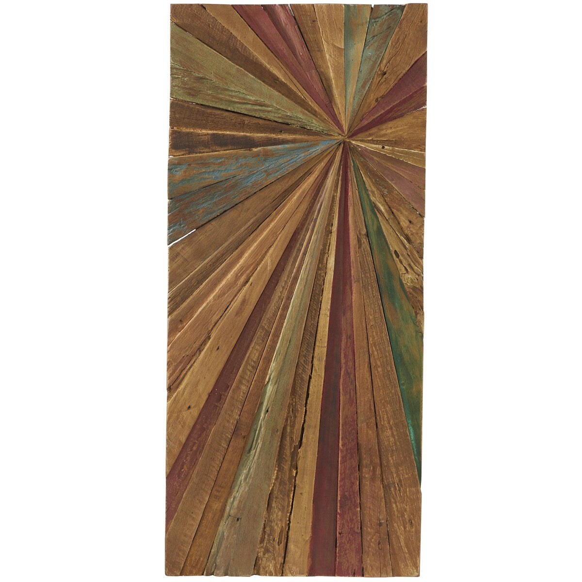 Teak Wood Starburst Handmade Radial Home Wall Decor - Brown - Roche River Decor