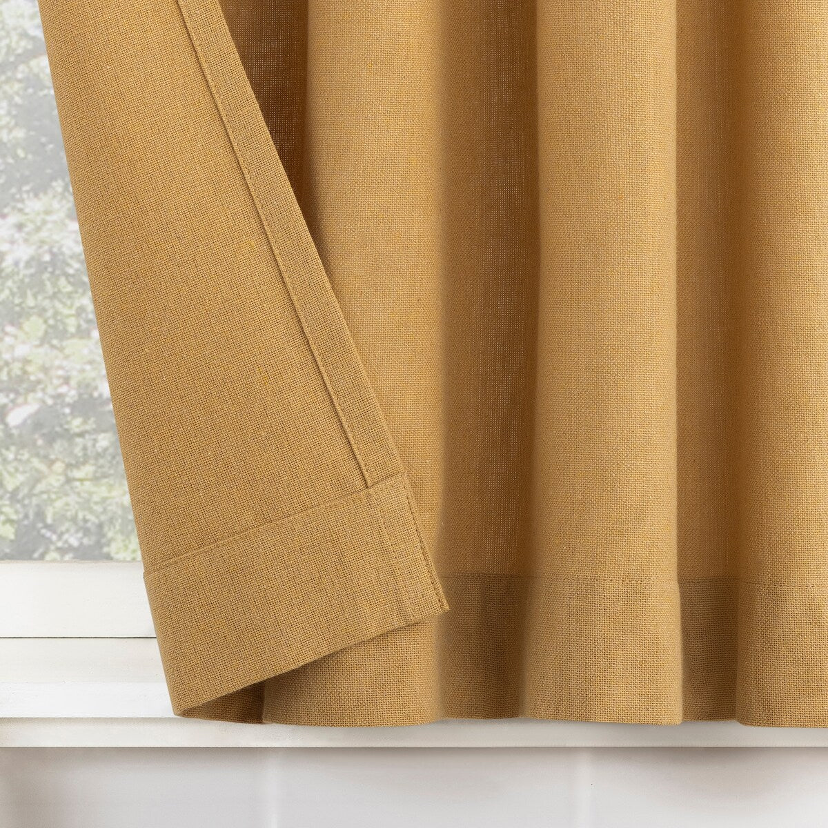 Archaeo Cotton Blend Button Tab Top Cafe Curtain Valance