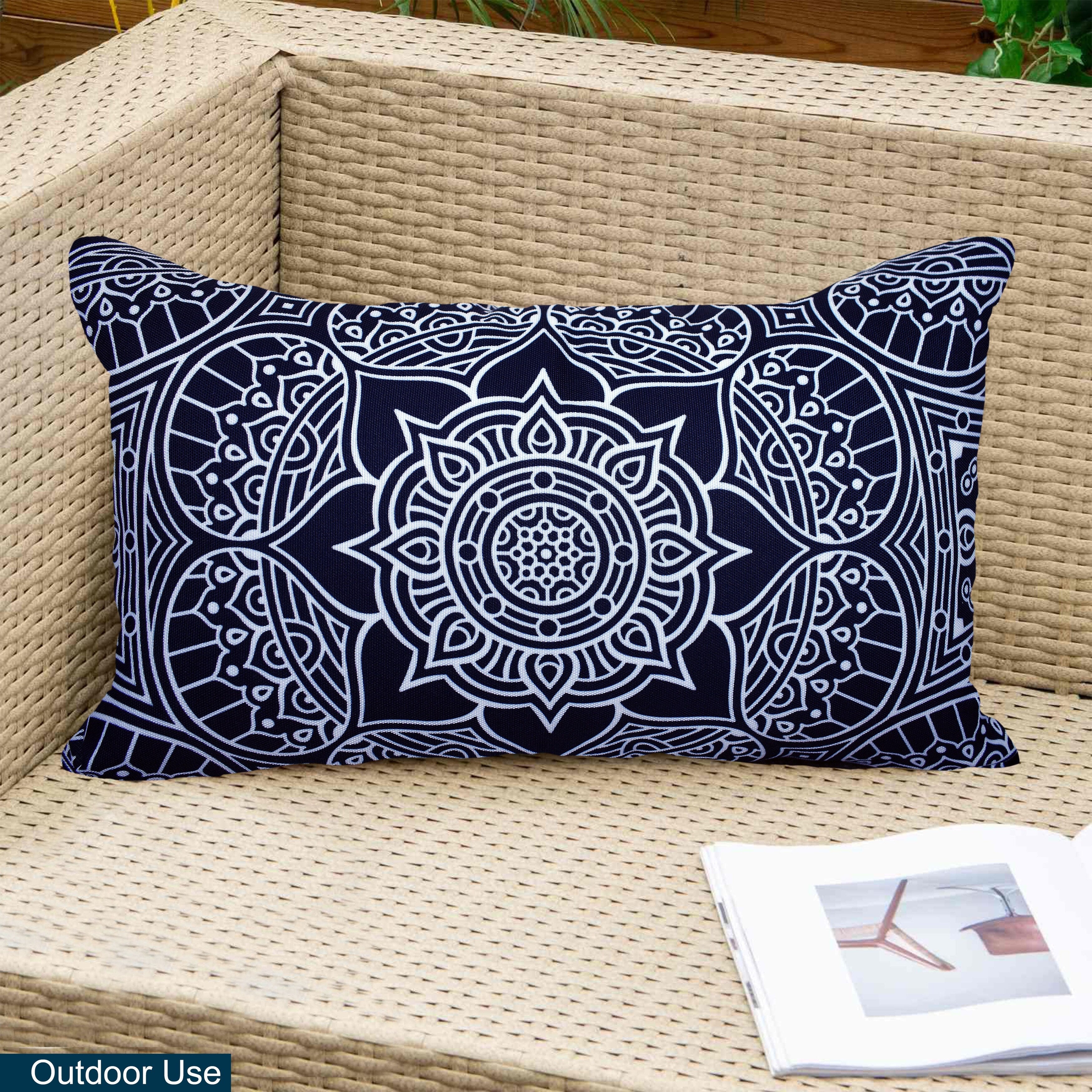 Indoor Outdoor Weatherproof Pillow with Insert - 18x18 | 12x20 | Inches