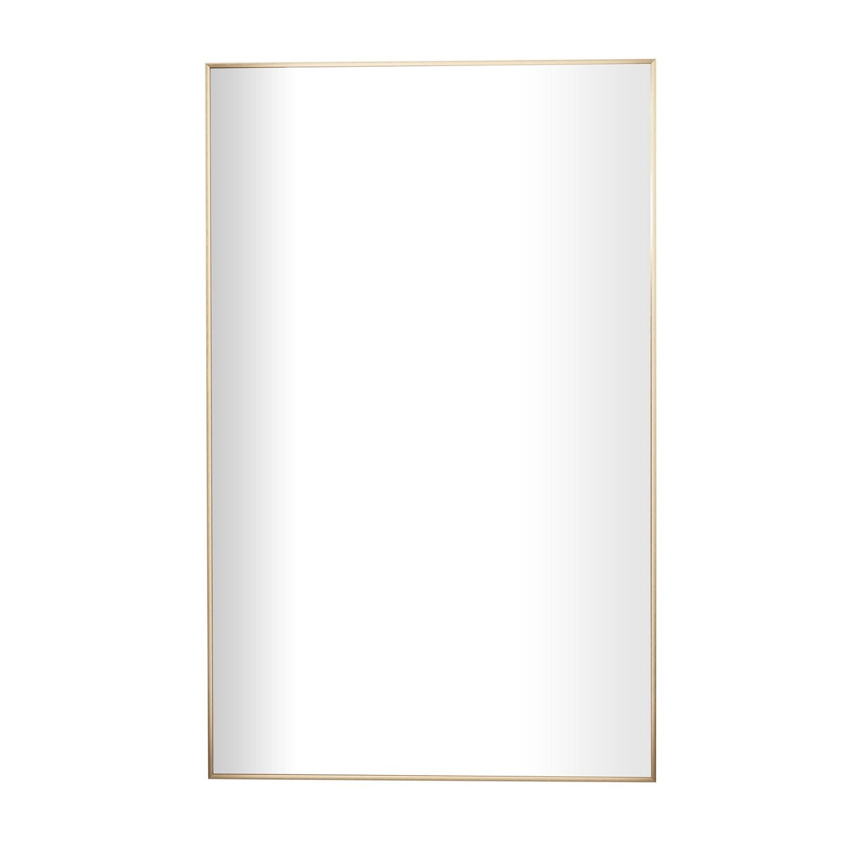 Metal Minimalistic Room Wall Mirror with Thin Frame - Gold - CosmoLiving by Cosmopolitan