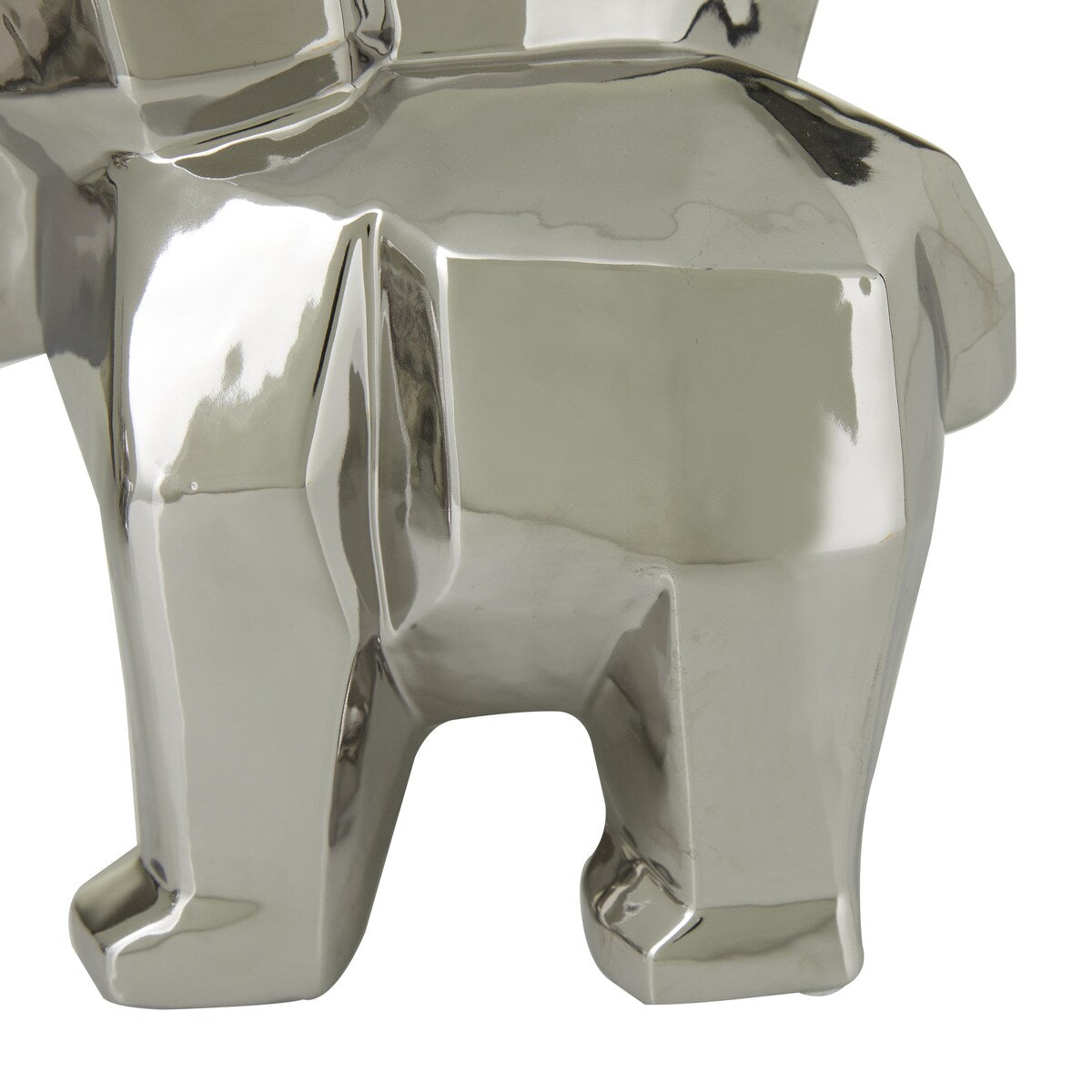 Porcelain Ceramic Elephant Decorative Sculpture - Set of 3 Gold or Silver - Roche River Decor