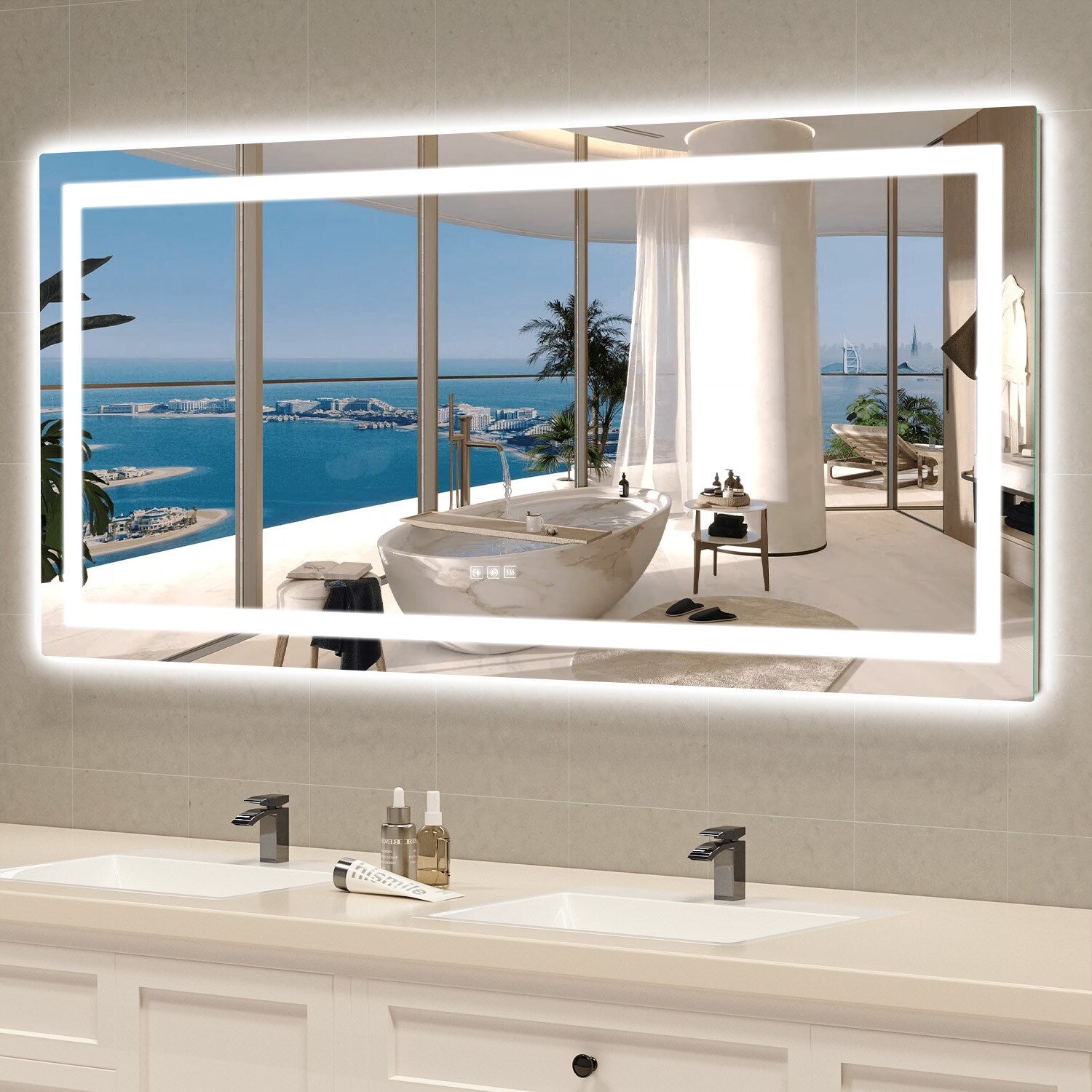 LED Mirror Backlit Front Lighted Bathroom Vanity Mirror