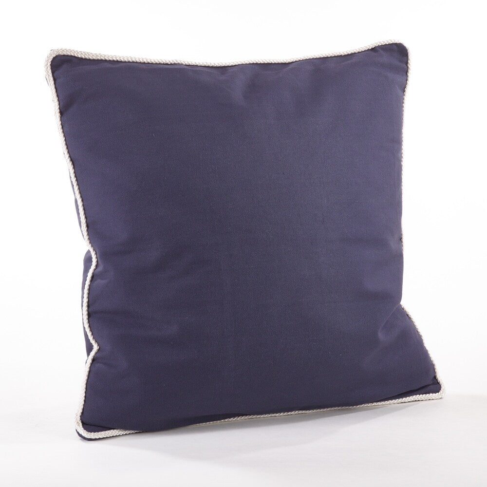 Cord Trim Solid Throw Pillow