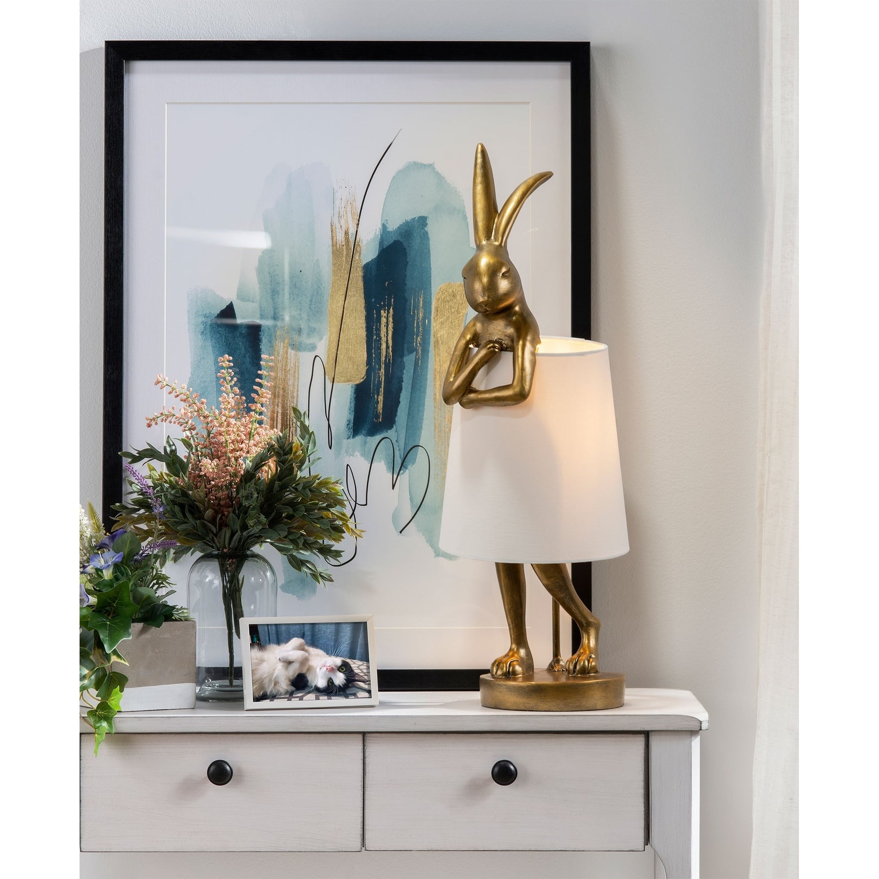 Chester Golden Hare Lamp - 9 x 9 x 26.50