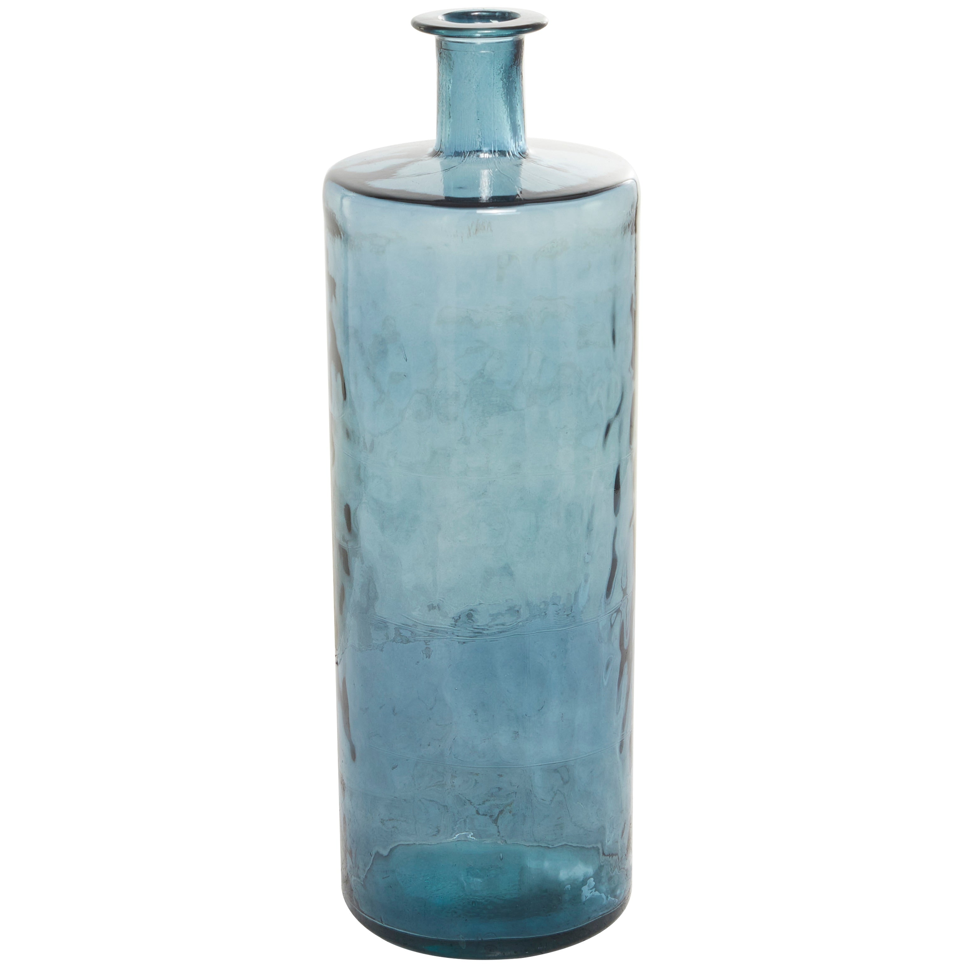 Recycled Glass Bottle Vase Collection Made in Spain - Multiple Sizes - Clear, Blue, Teal, Green