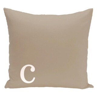 Brown 26 x 26-inch Monogram Print Decorative Pillow