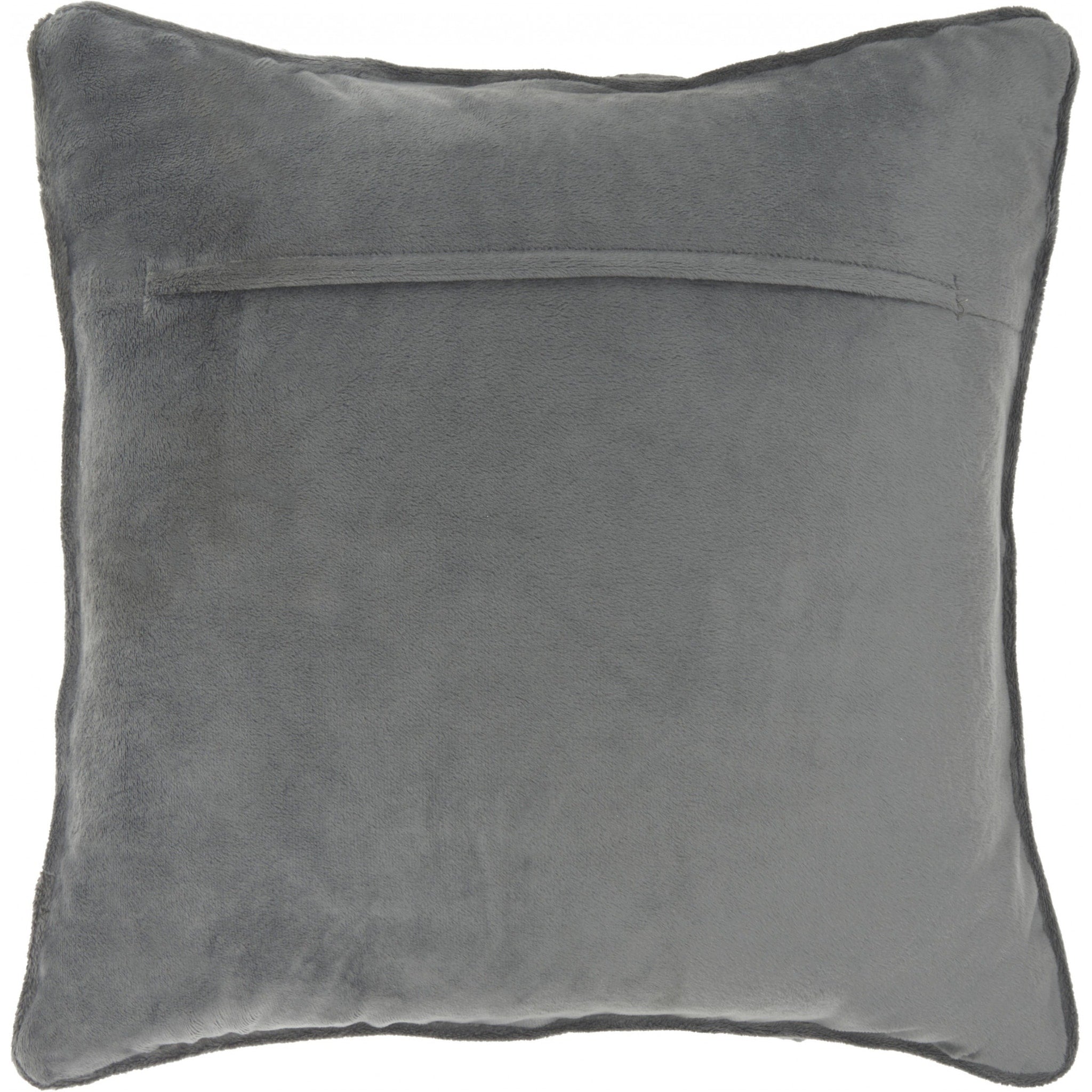 20 Dark Gray with Bling Quilted Velvet Throw Pillow