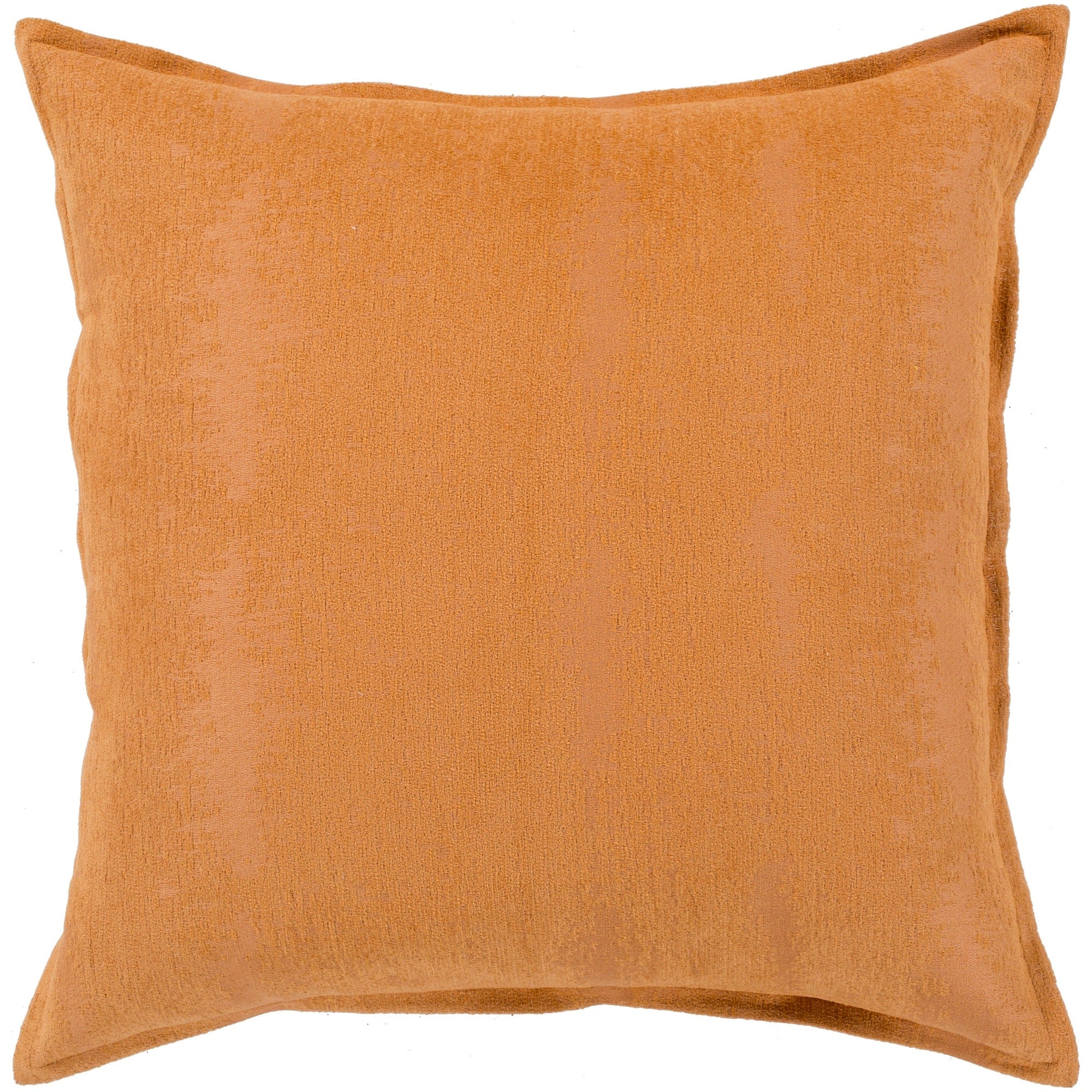 Carson Carrington Tastebol Orange Solid Chenille Throw Pillow (22 x 22)