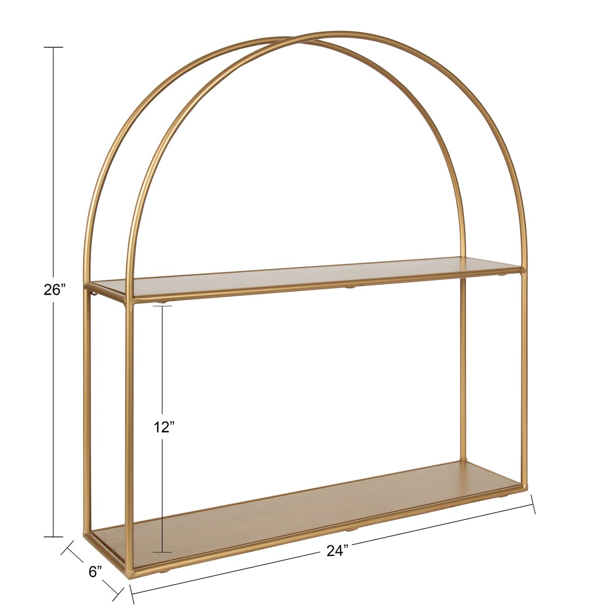 Kate and Laurel Monroe Metal Arch Shelf