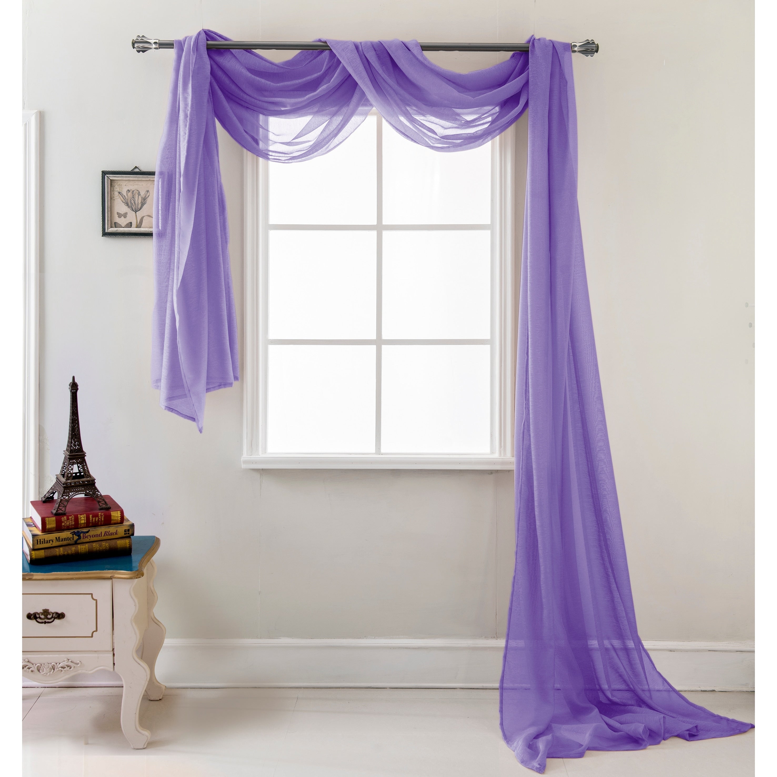 Celine Solid Sheer Curtain Canopy Bed Wedding Scarf