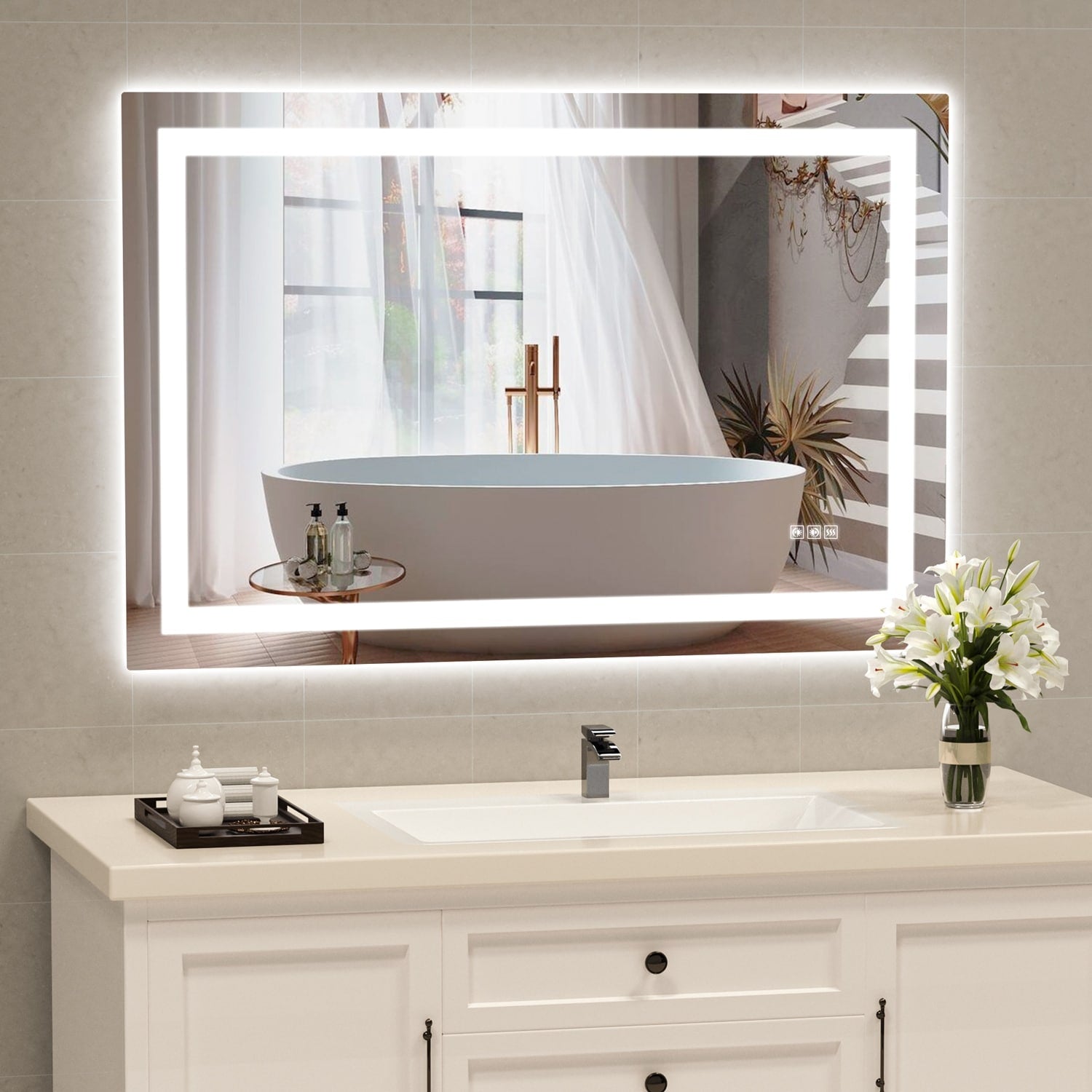 LED Mirror Backlit Front Lighted Bathroom Vanity Mirror