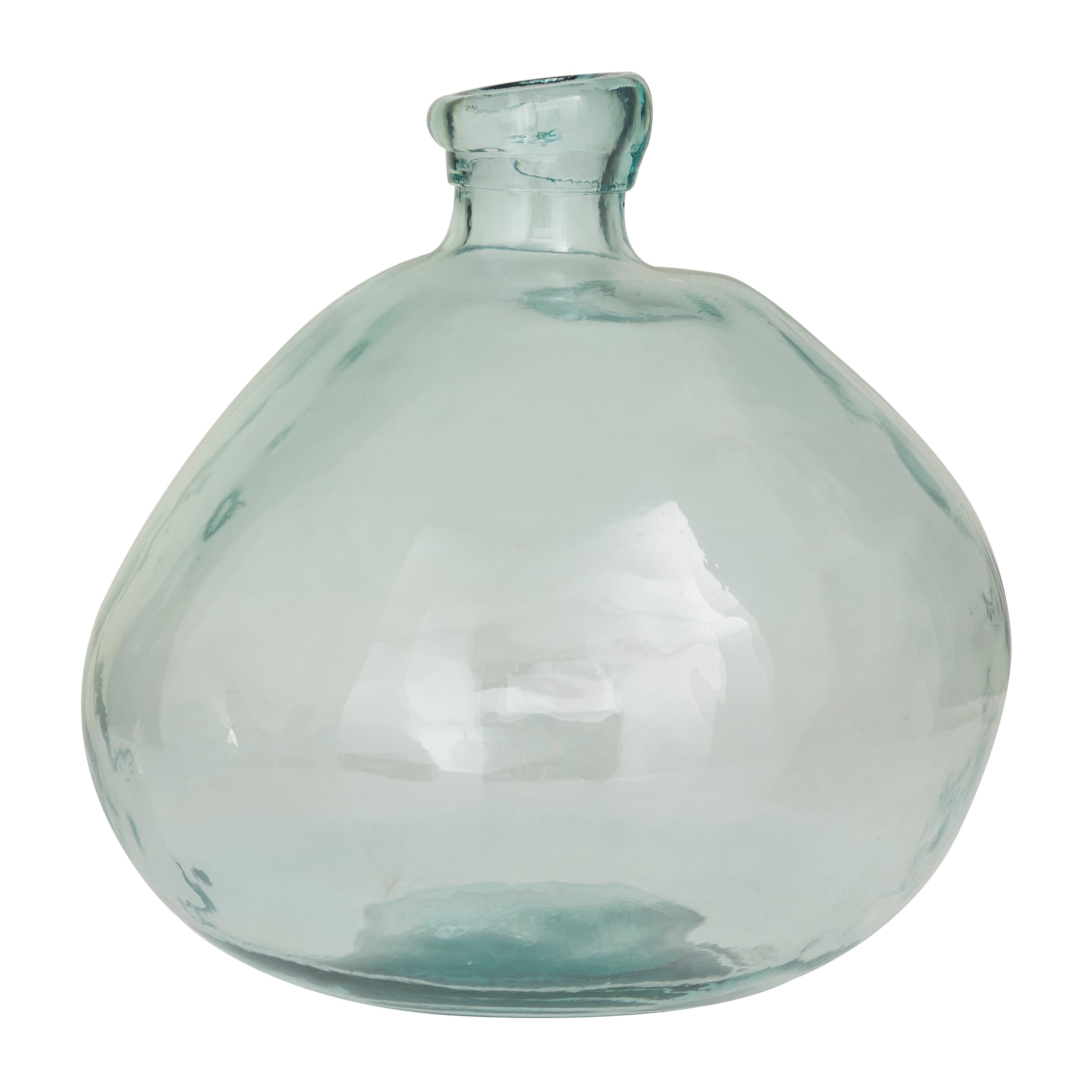 Recycled Glass Bottle Vase Collection Made in Spain - Multiple Sizes - Clear, Blue, Teal, Green