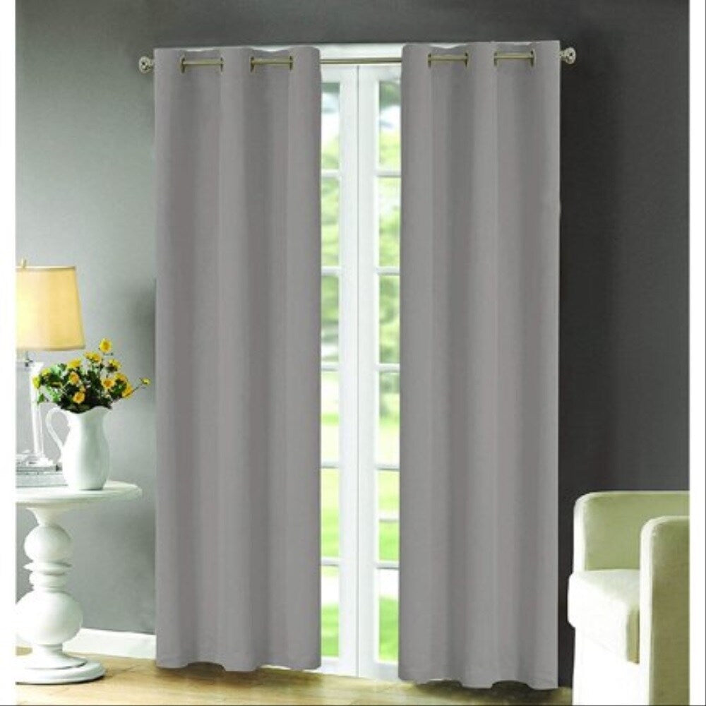 J&V Textiles 4 Panels Room Darkening Thermal Insulated Blackout Grommet Window Curtain Panels for Living Room - 38X84