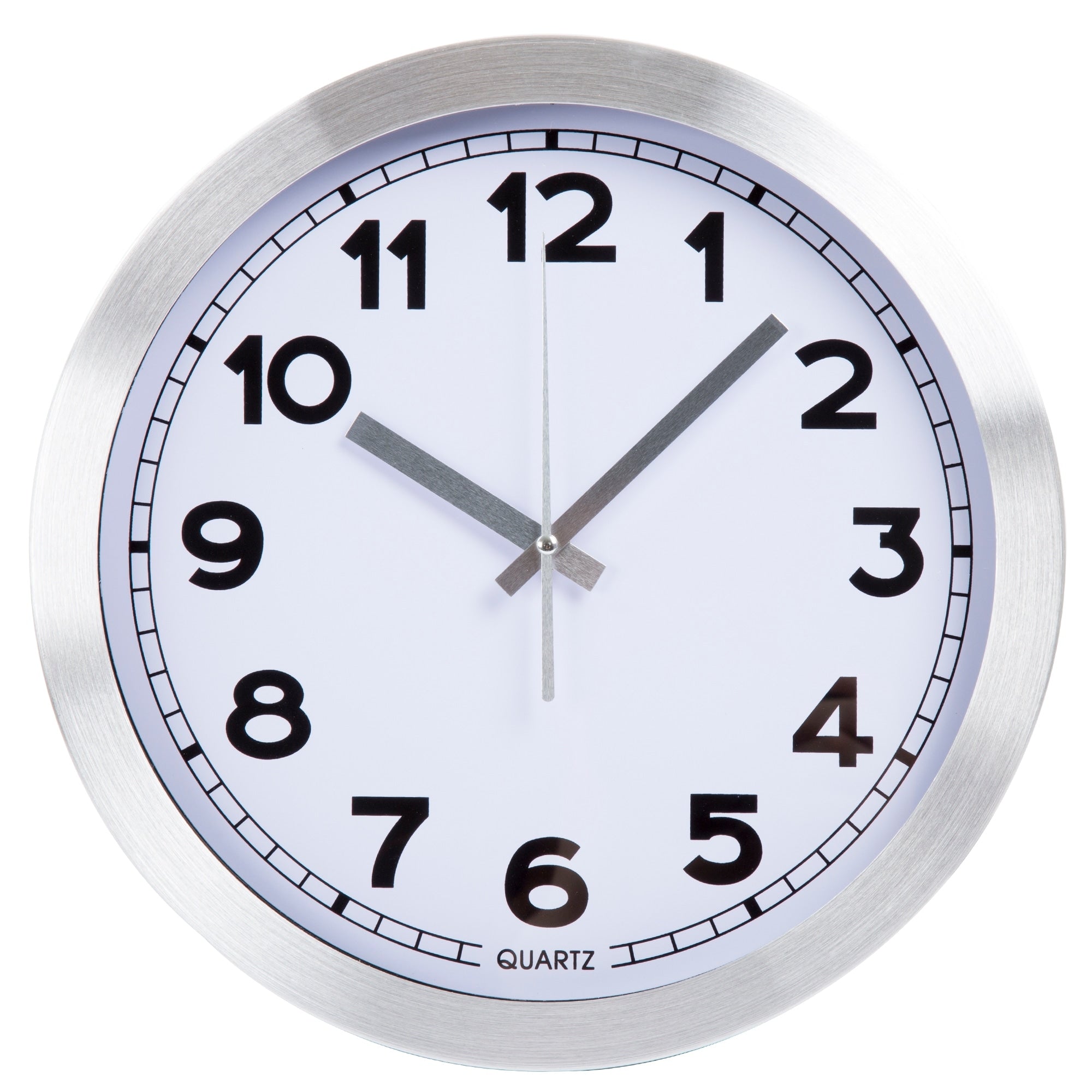 Everyday Home 12-Inch Brushed Aluminum Wall Clock