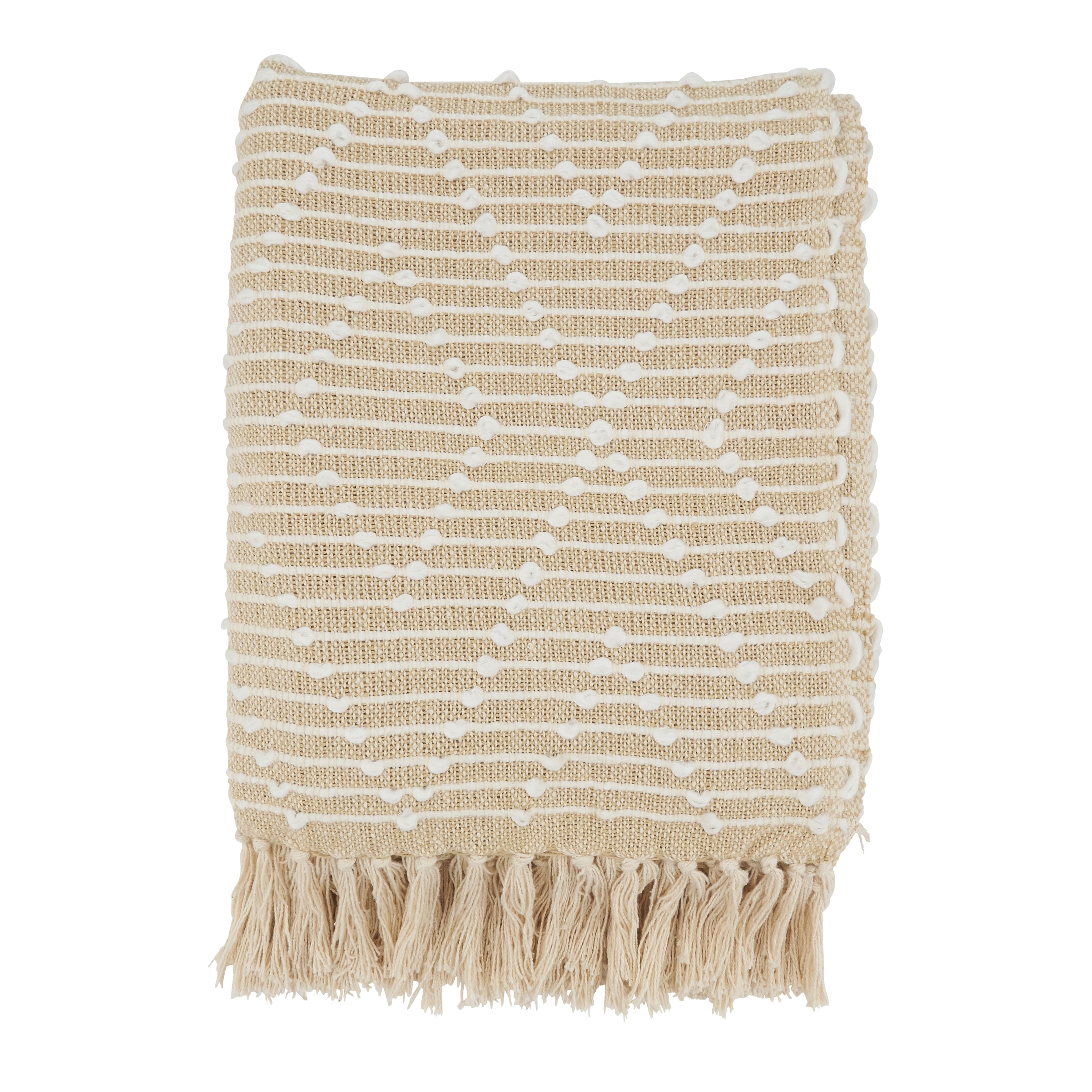 Woven Throw Blanket With Diamond Design