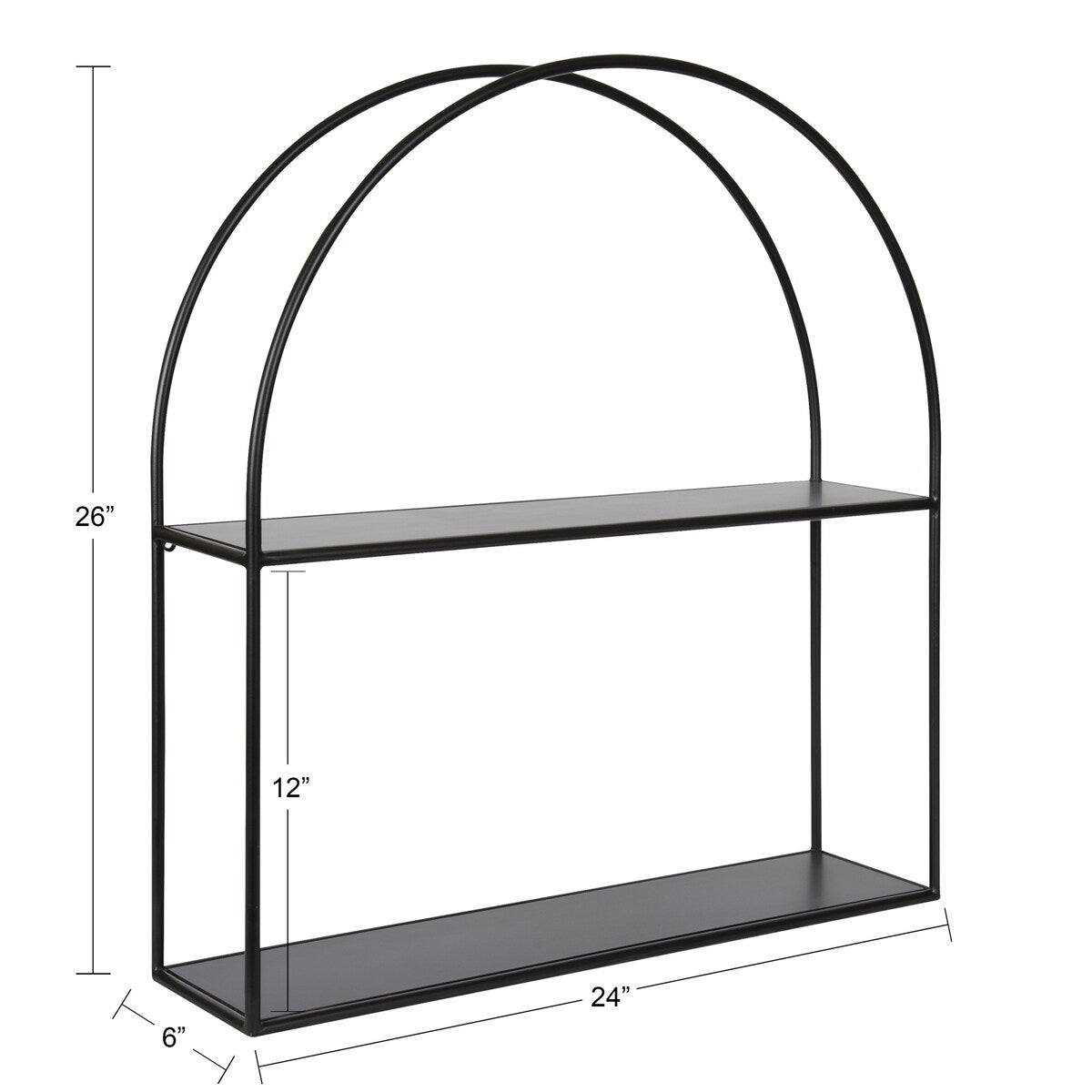 Kate and Laurel Monroe Metal Arch Shelf