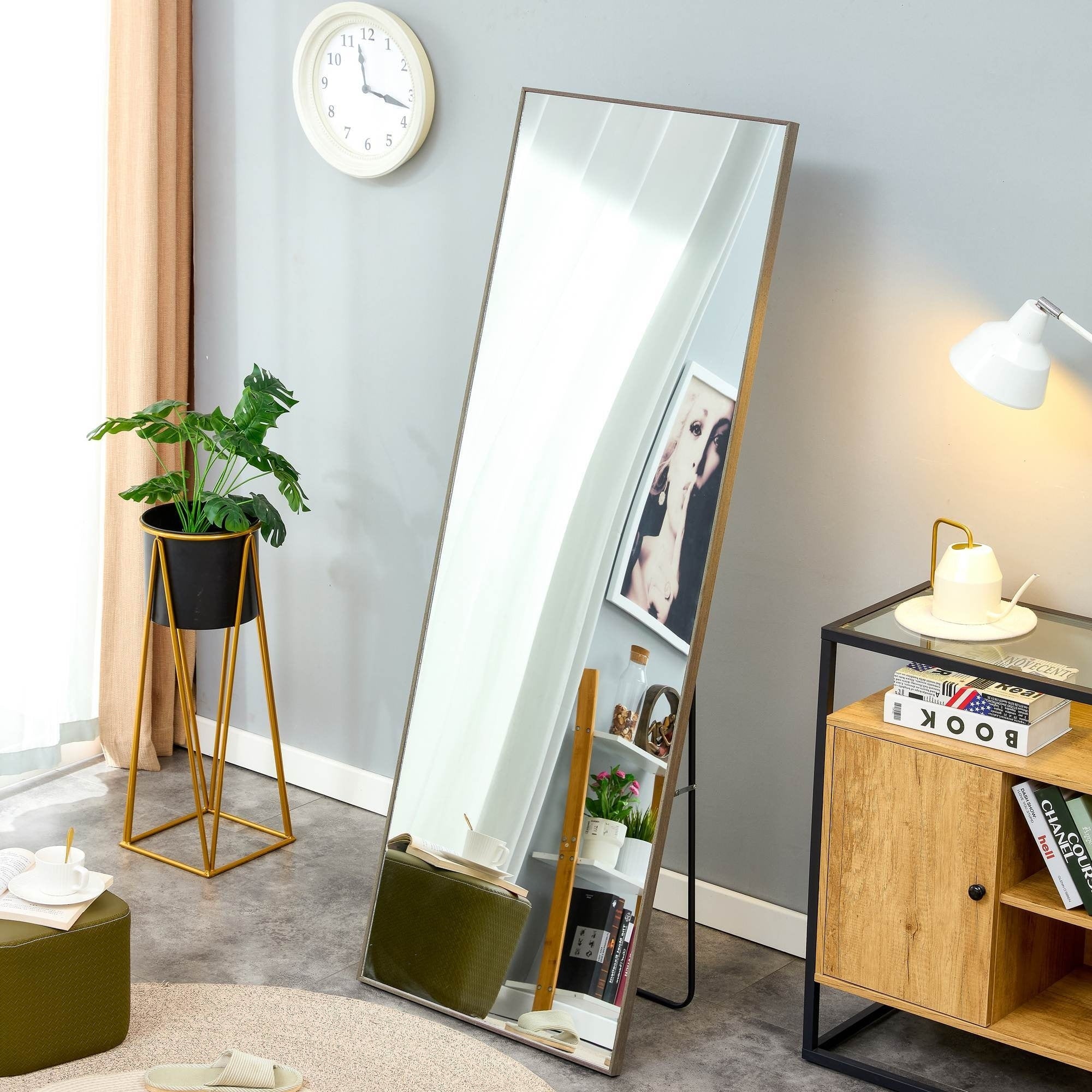 Solid Wood Frame Floor Mirror