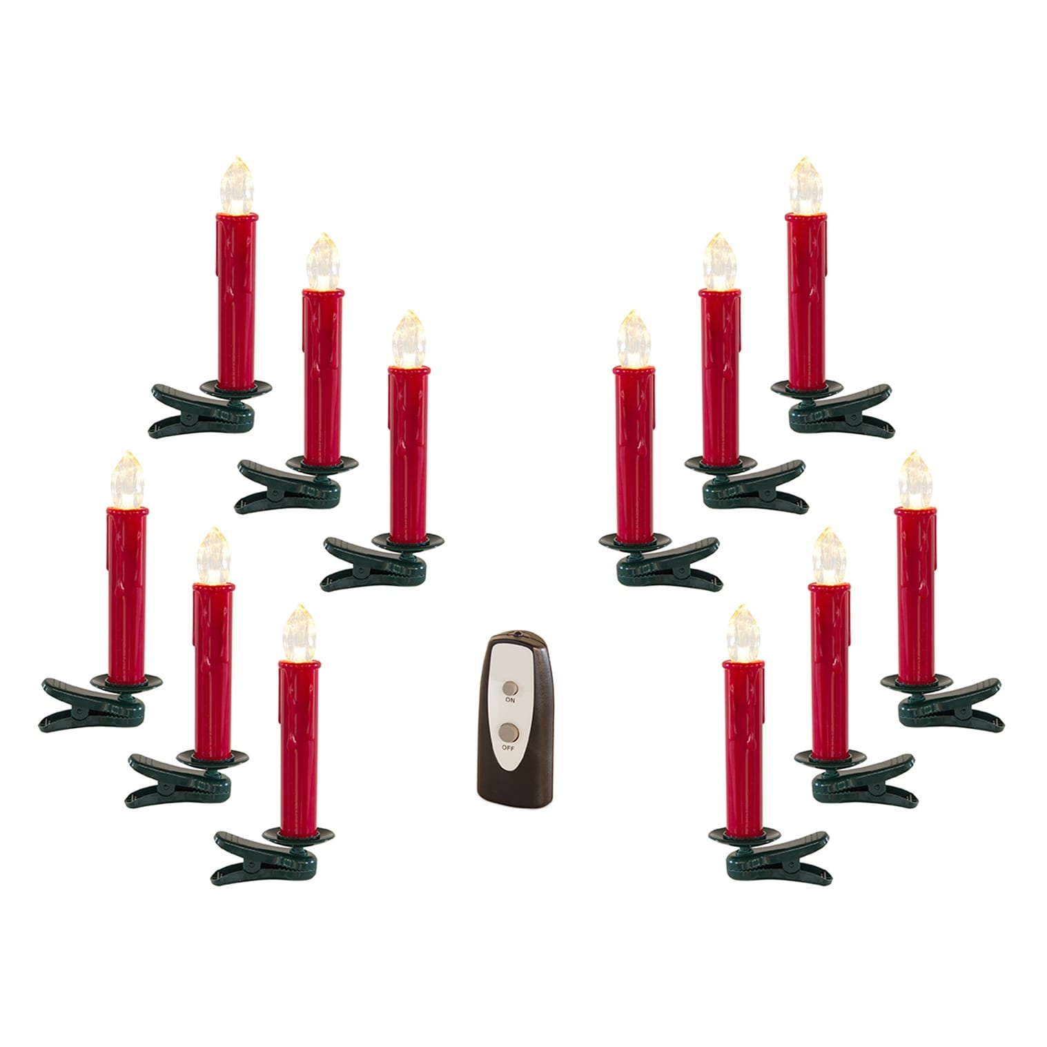 LED Clip On Taper Candle (Set of 24) - 1.25 x 2 x 6.5