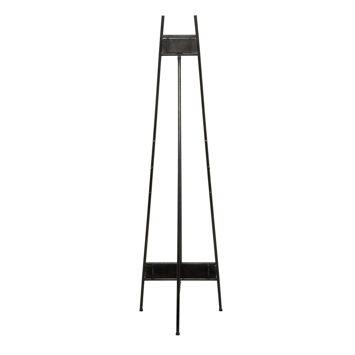 Metal Adjustable 3 Tier Display Easel with Chain Support and Wood Accents - Black - Roche River Decor