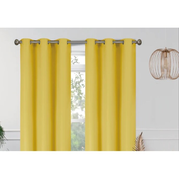 J&V Textiles 4 Panels Room Darkening Thermal Insulated Blackout Grommet Window Curtain Panels for Living Room - 38X84