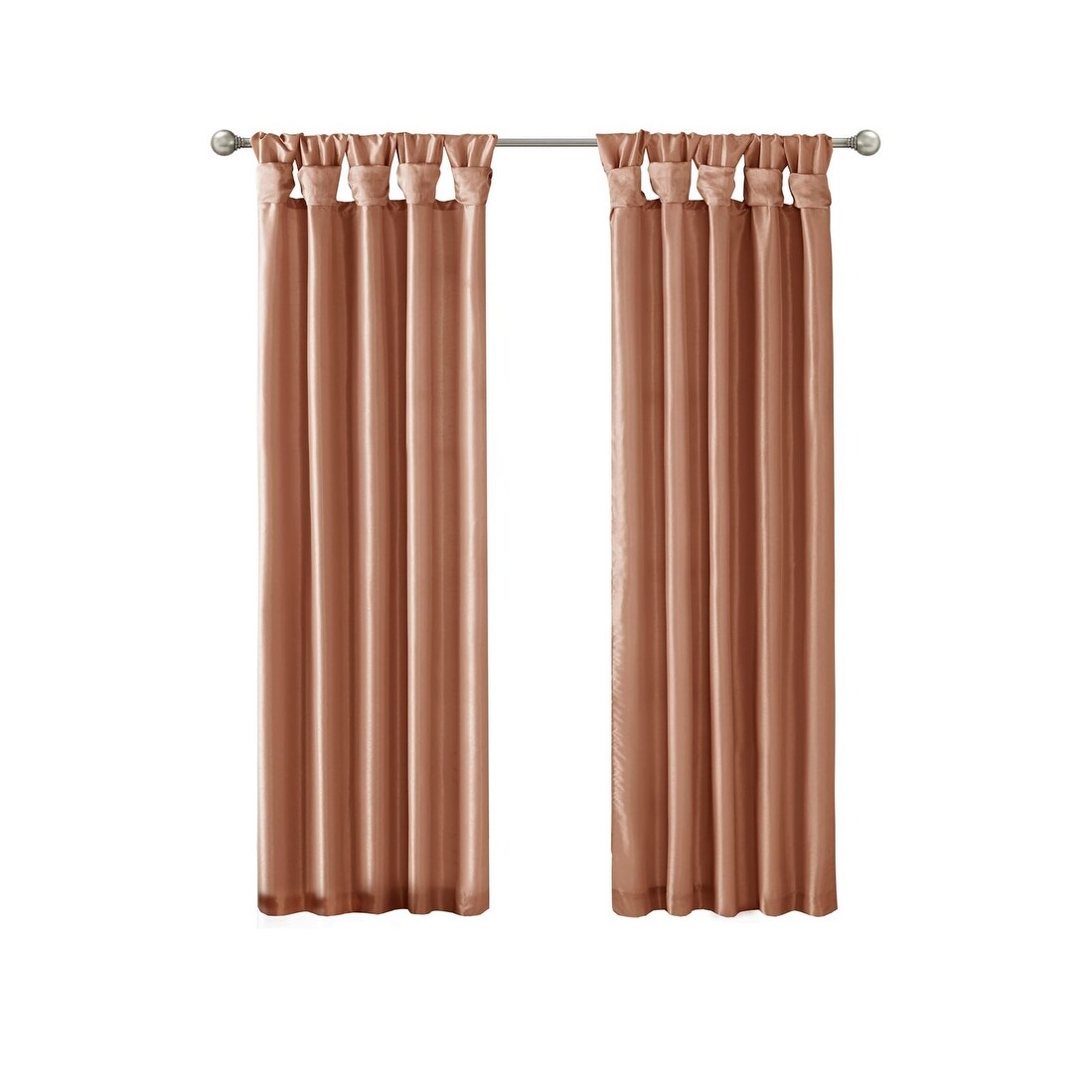 Madison Park Emilia 84-Inch Twist Tab Window Curtain Panel Spice