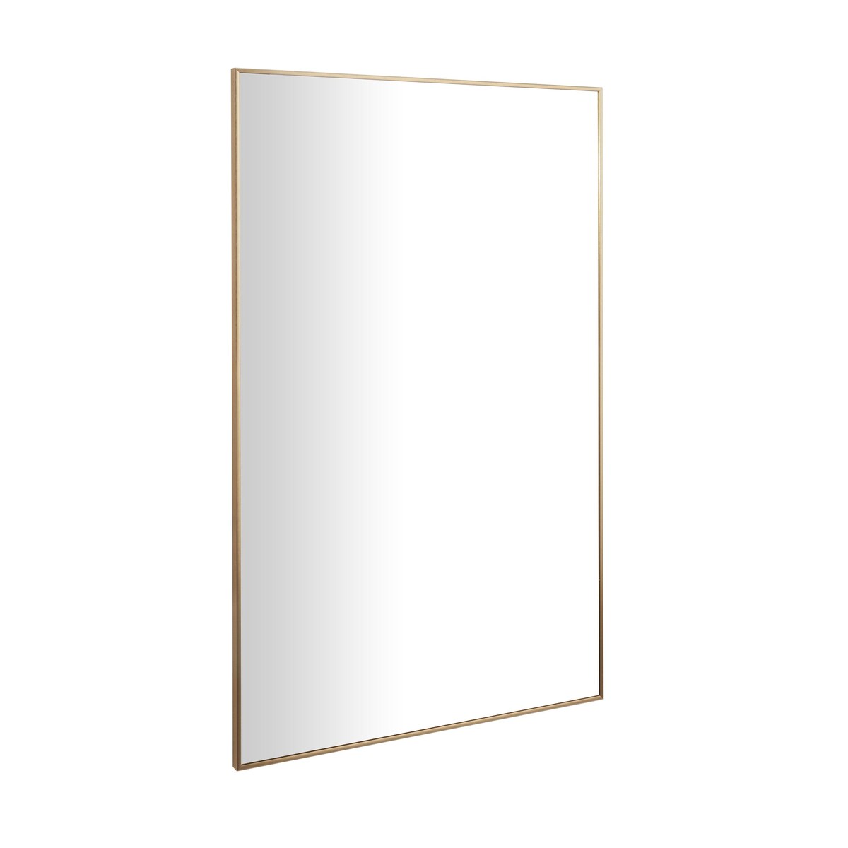 Metal Minimalistic Room Wall Mirror with Thin Frame - Gold - CosmoLiving by Cosmopolitan