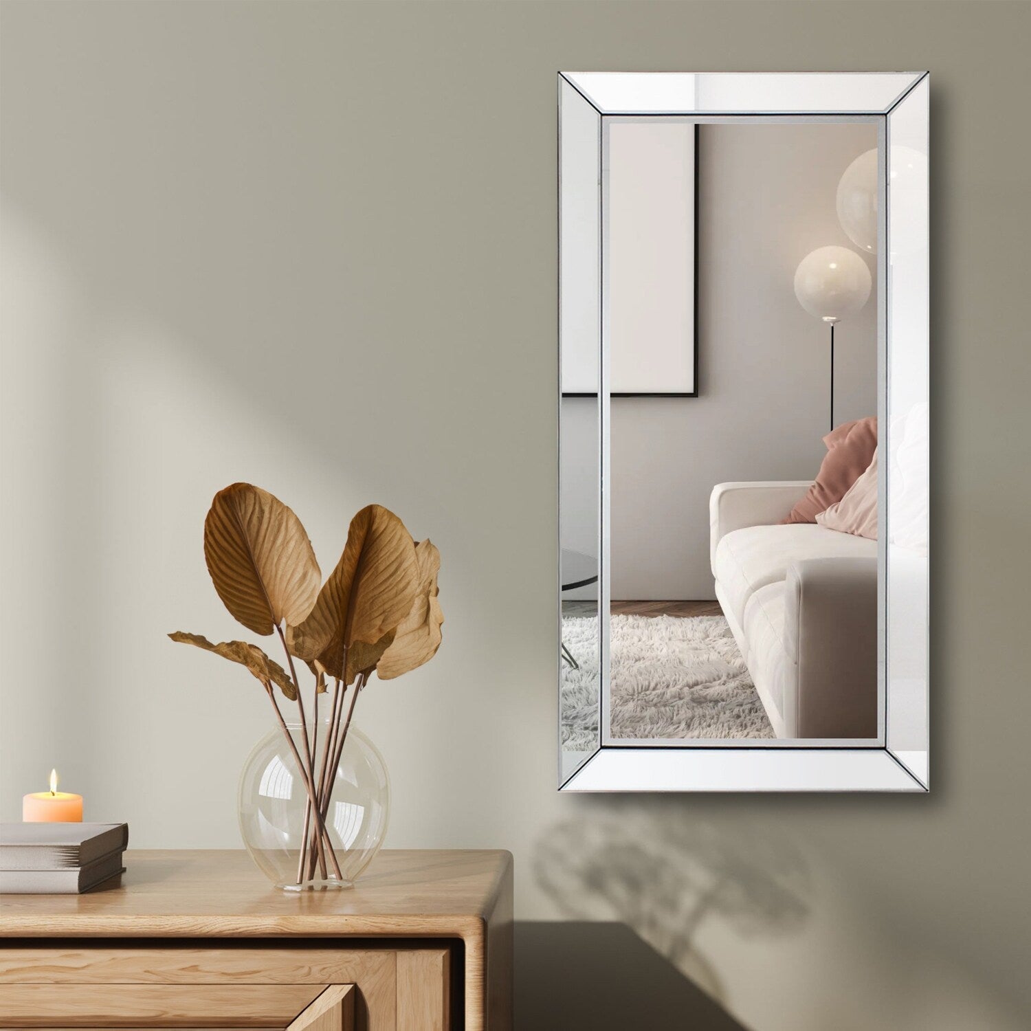 EPSILON Modern Beveled Rectangle Wall Mirror