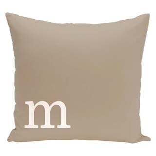 Brown 26 x 26-inch Monogram Print Decorative Pillow