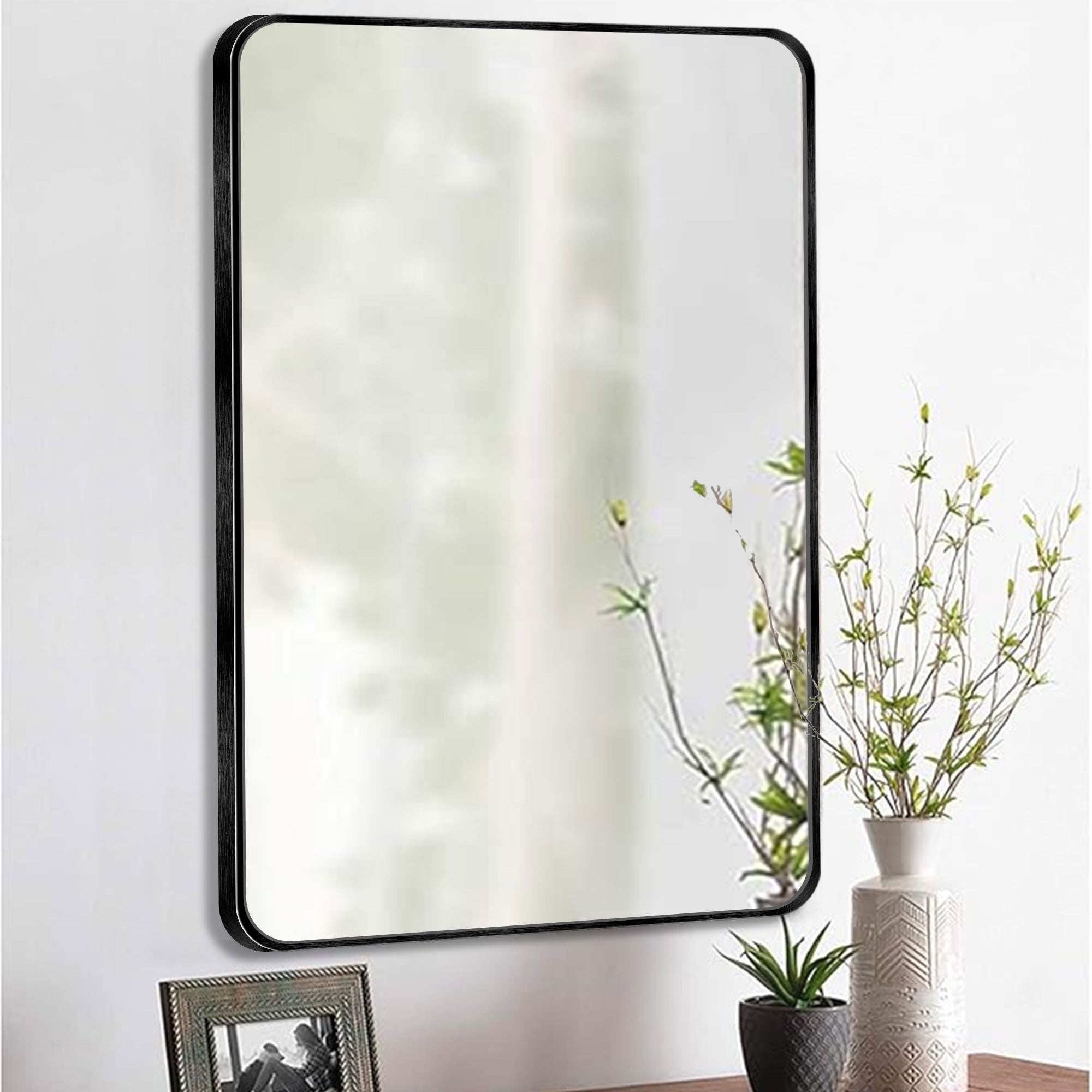 Wall Mount Bathroom Rectangle Vanity Mirror (Horizontal/Vertical)