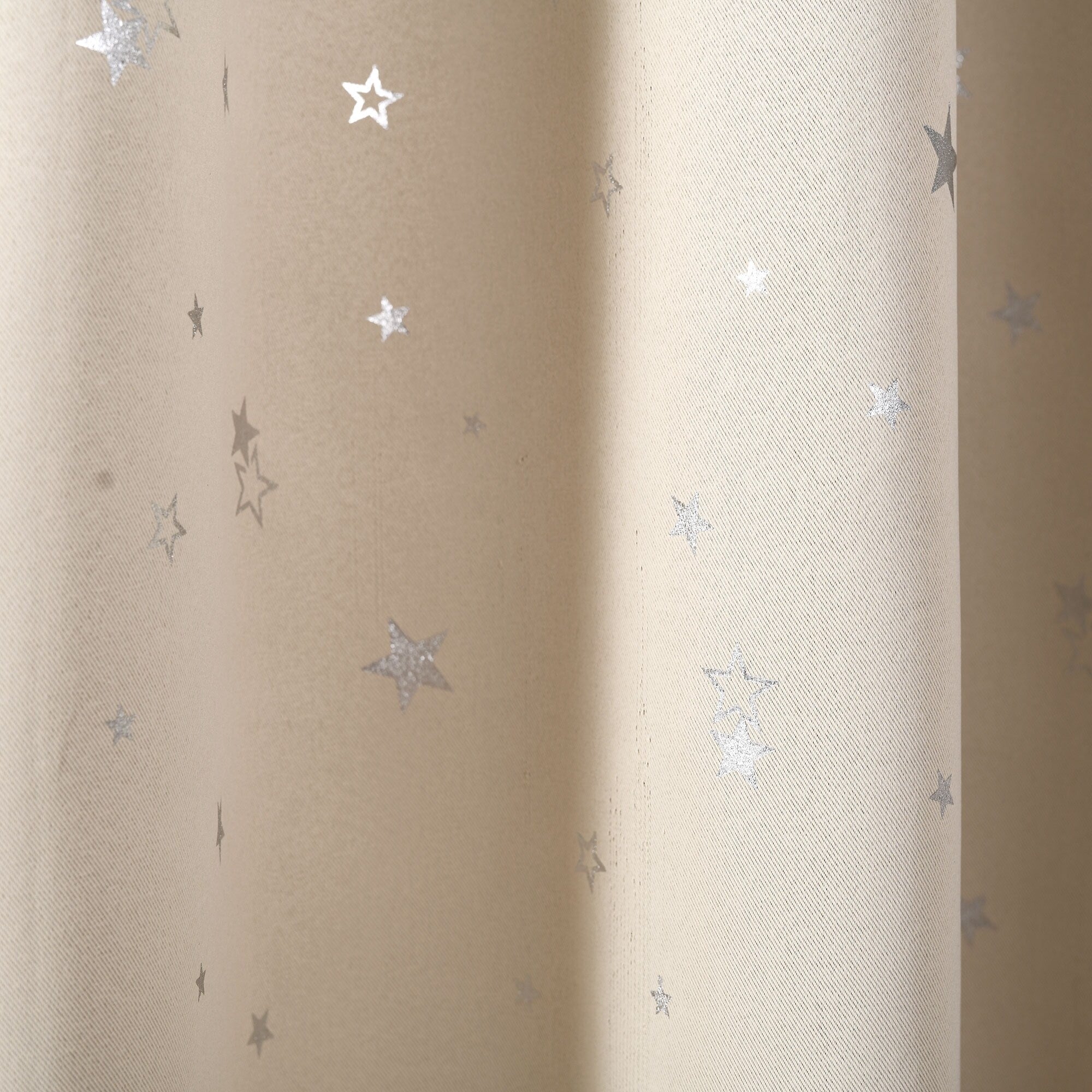 Lush Decor Star Sheer Insulated Grommet Blackout Window Curtain Panel Pair