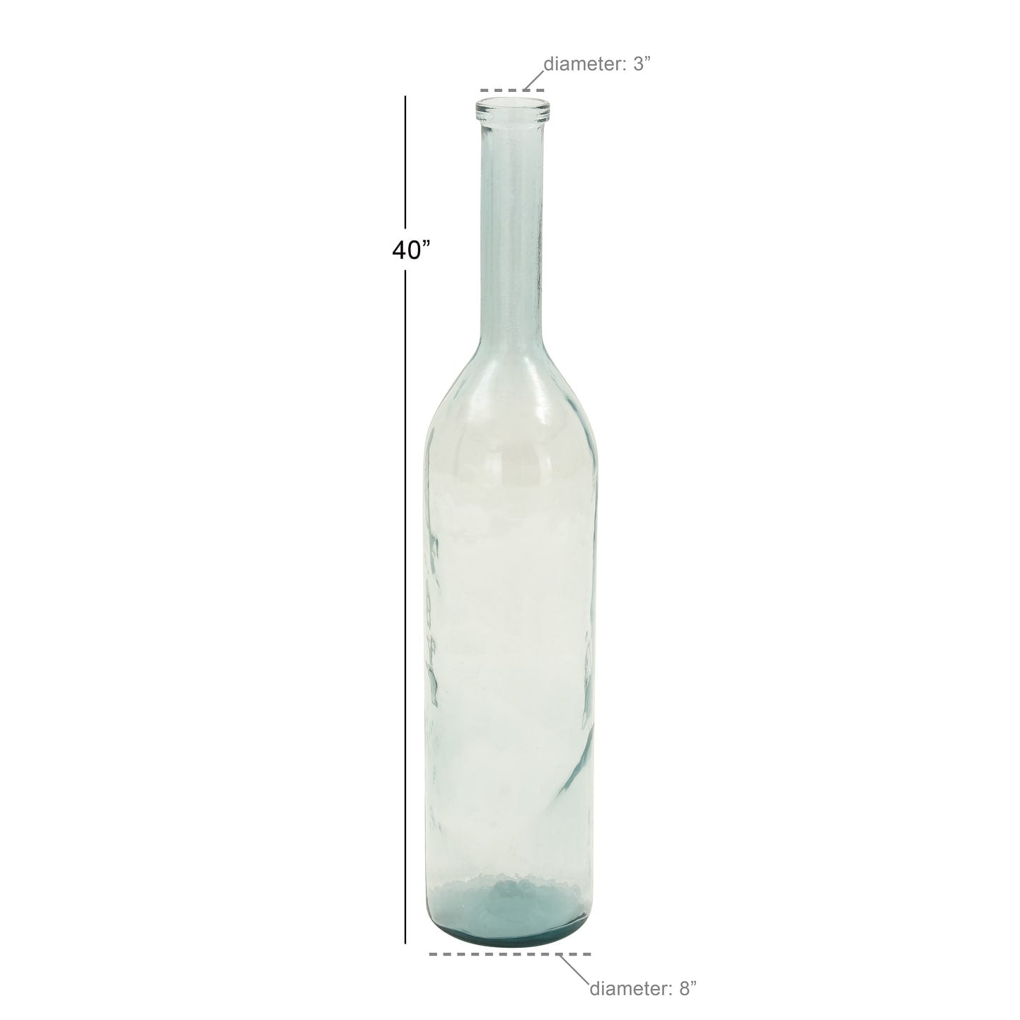 Recycled Glass Bottle Vase Collection Made in Spain - Multiple Sizes - Clear, Blue, Teal, Green