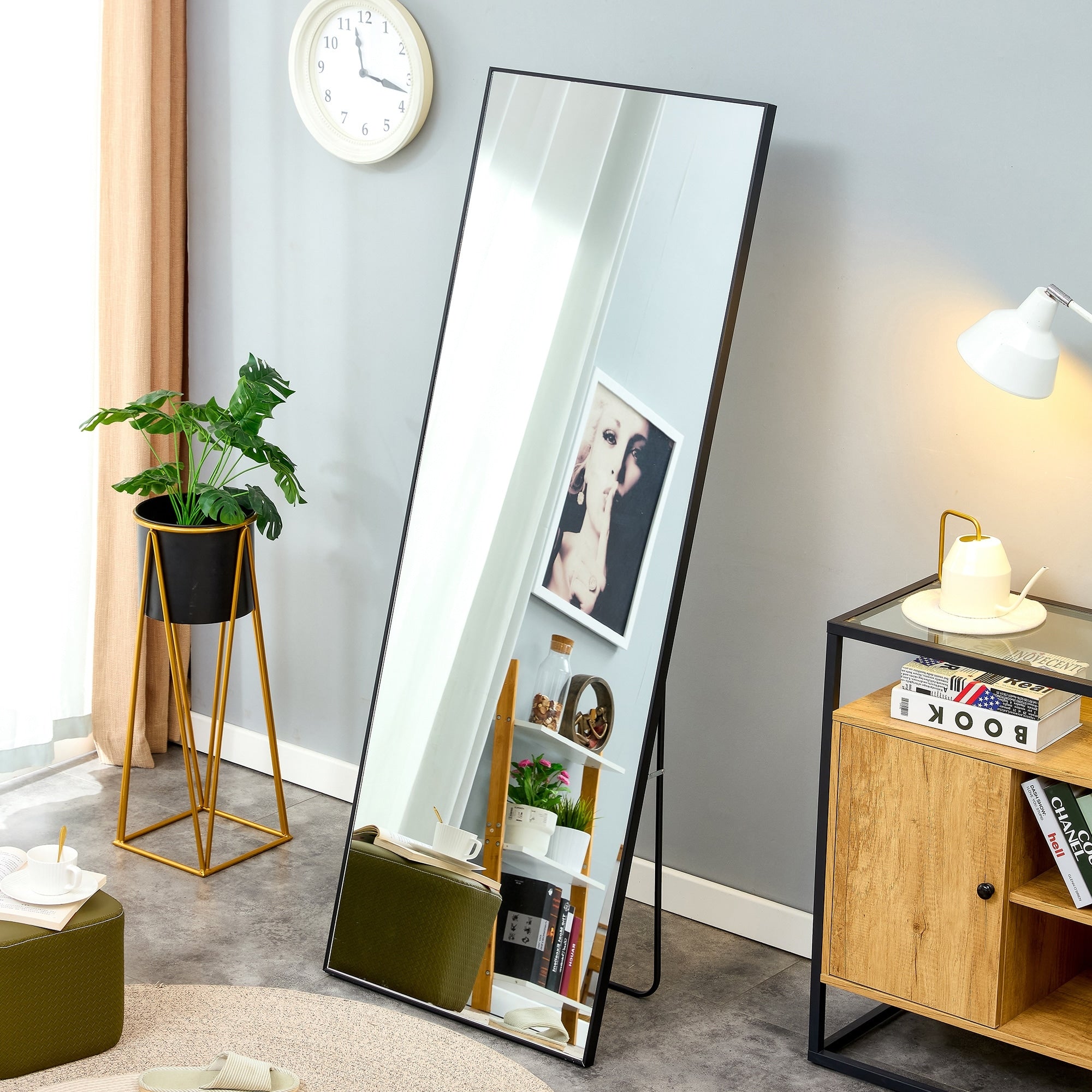 Solid Wood Frame Floor Mirror